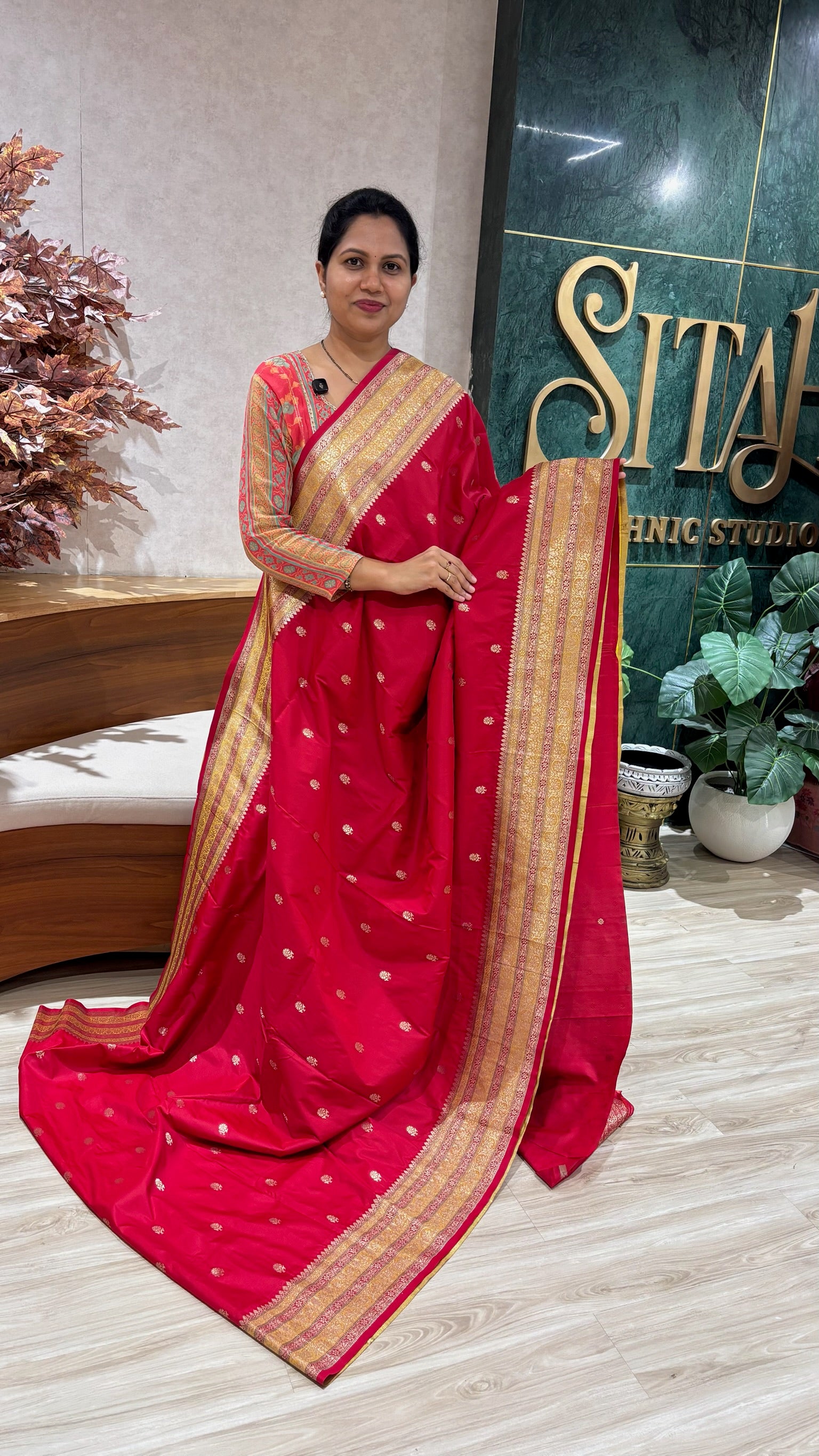 Fancy banaras red