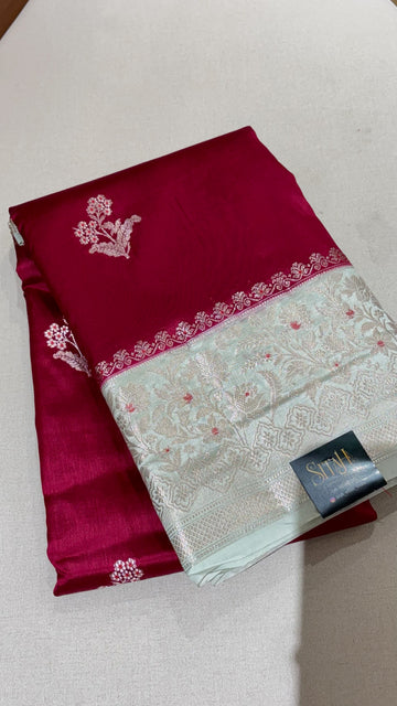 Fancy mango pattu pink