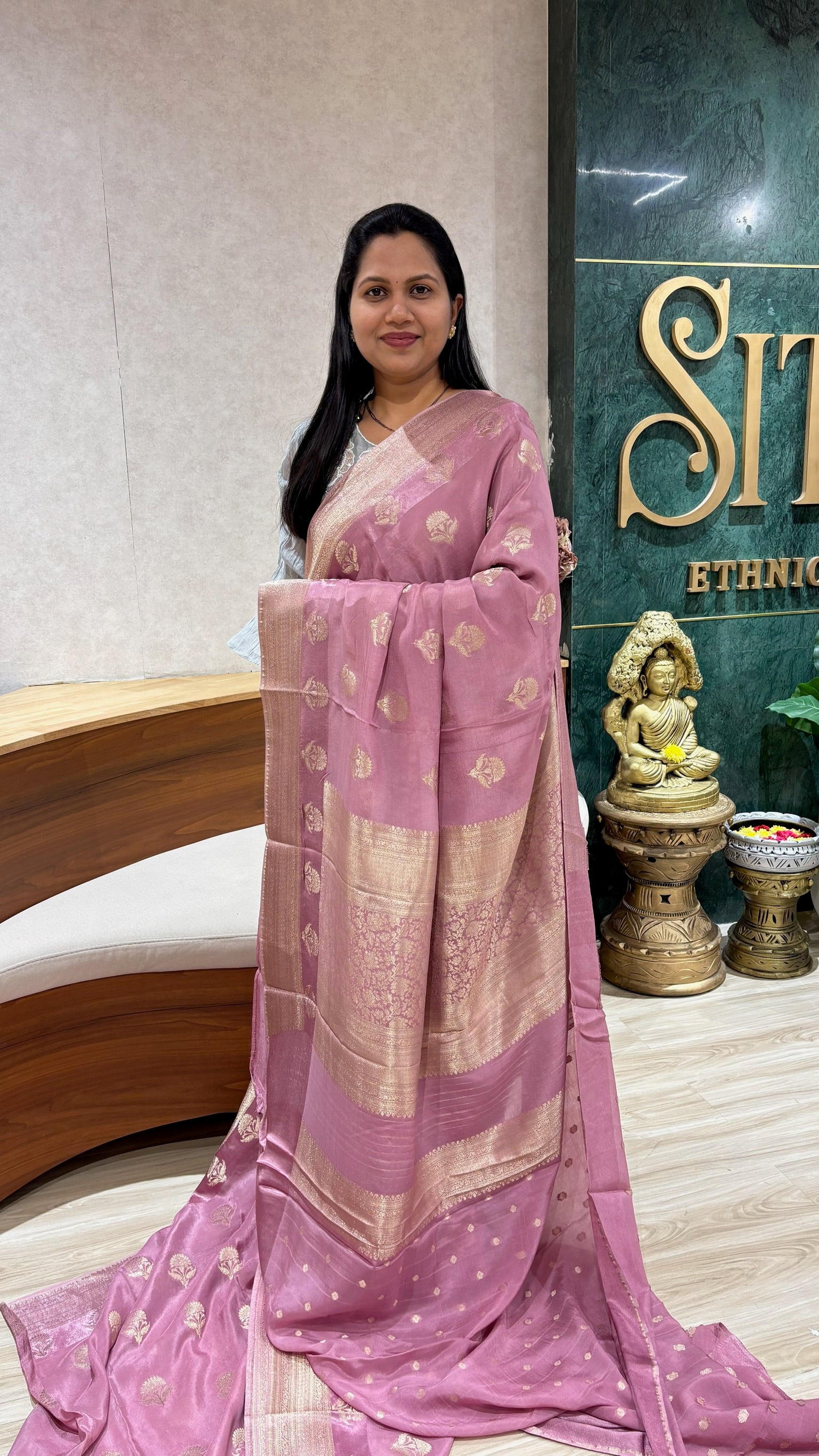 Banaras crepe saree