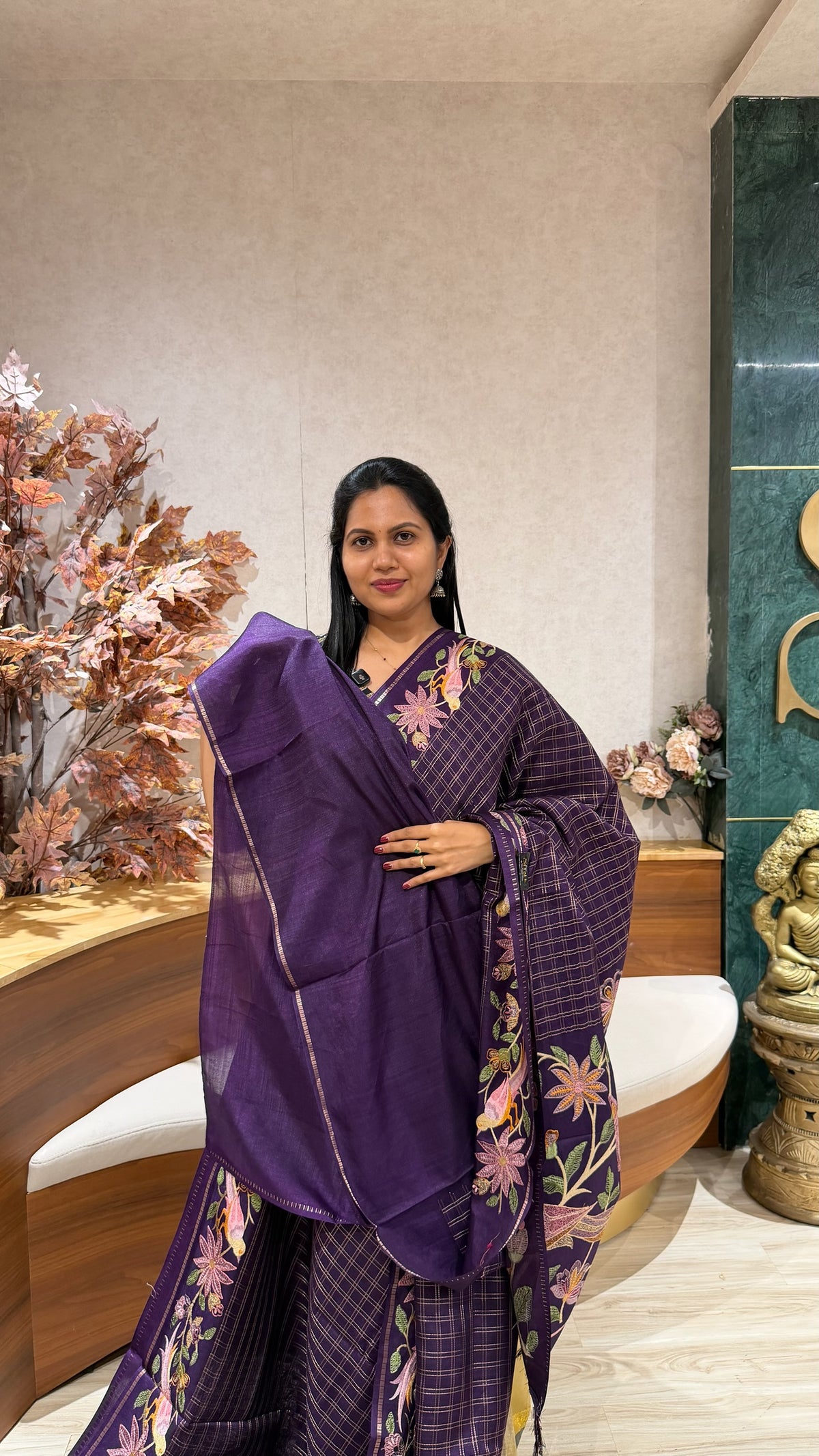 Tussar embroidery
