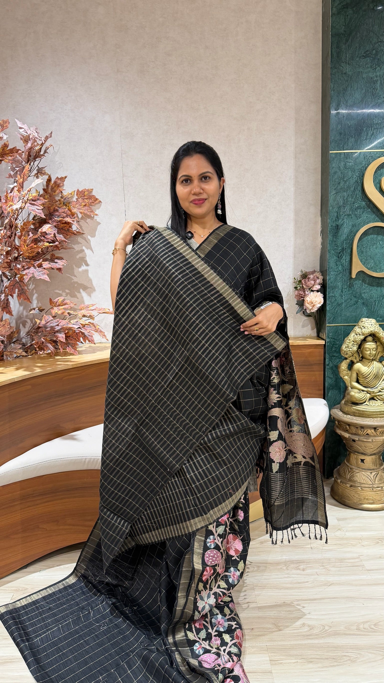 Tussar embroidery