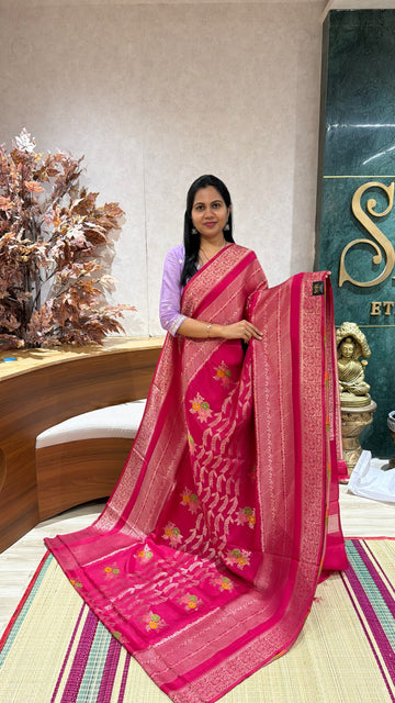 Russian silk middle weaving