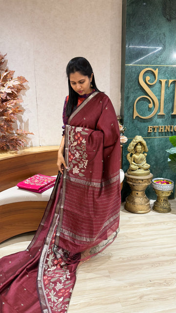 Handloom Mangalgiri embroidery
