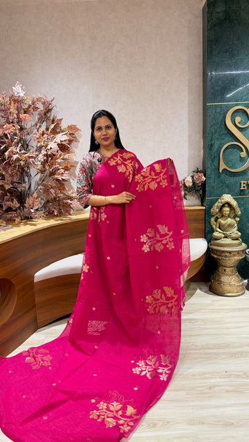 Linen saree