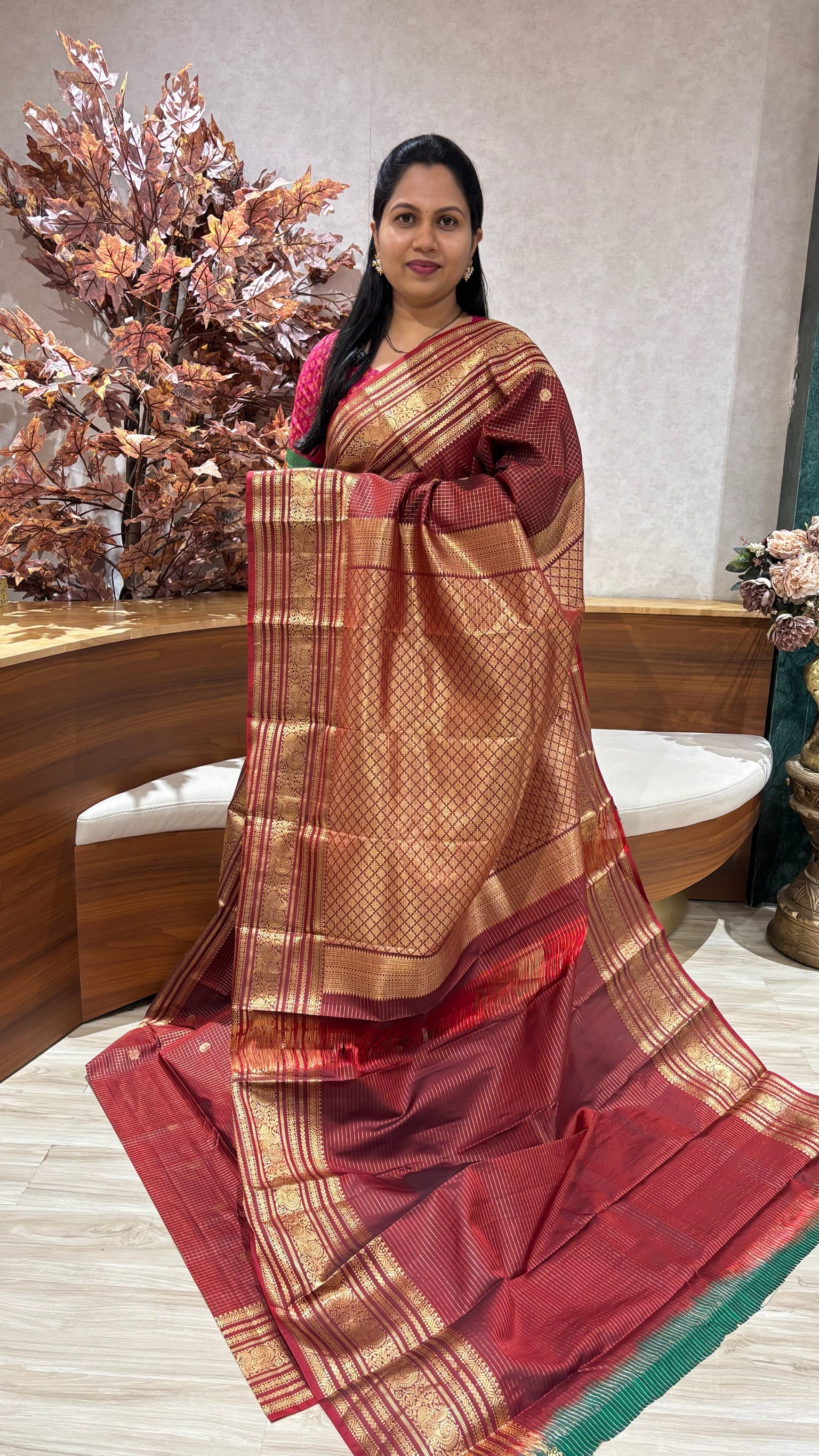 Handloom vintage kanchi brick