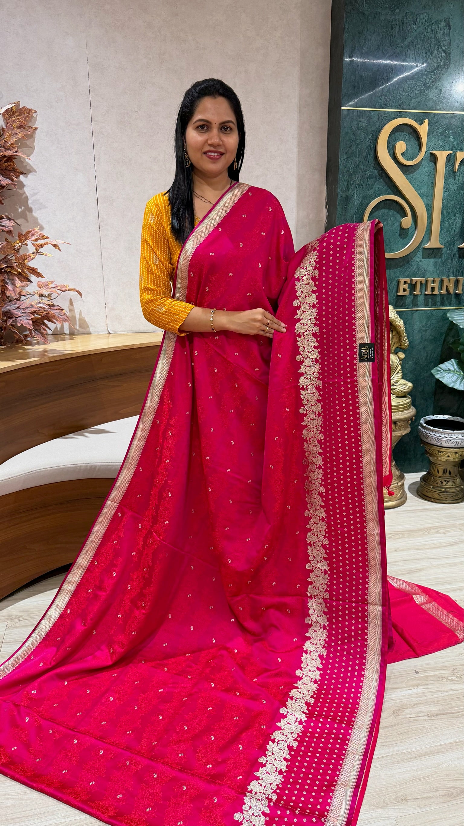 Mashru banaras pink