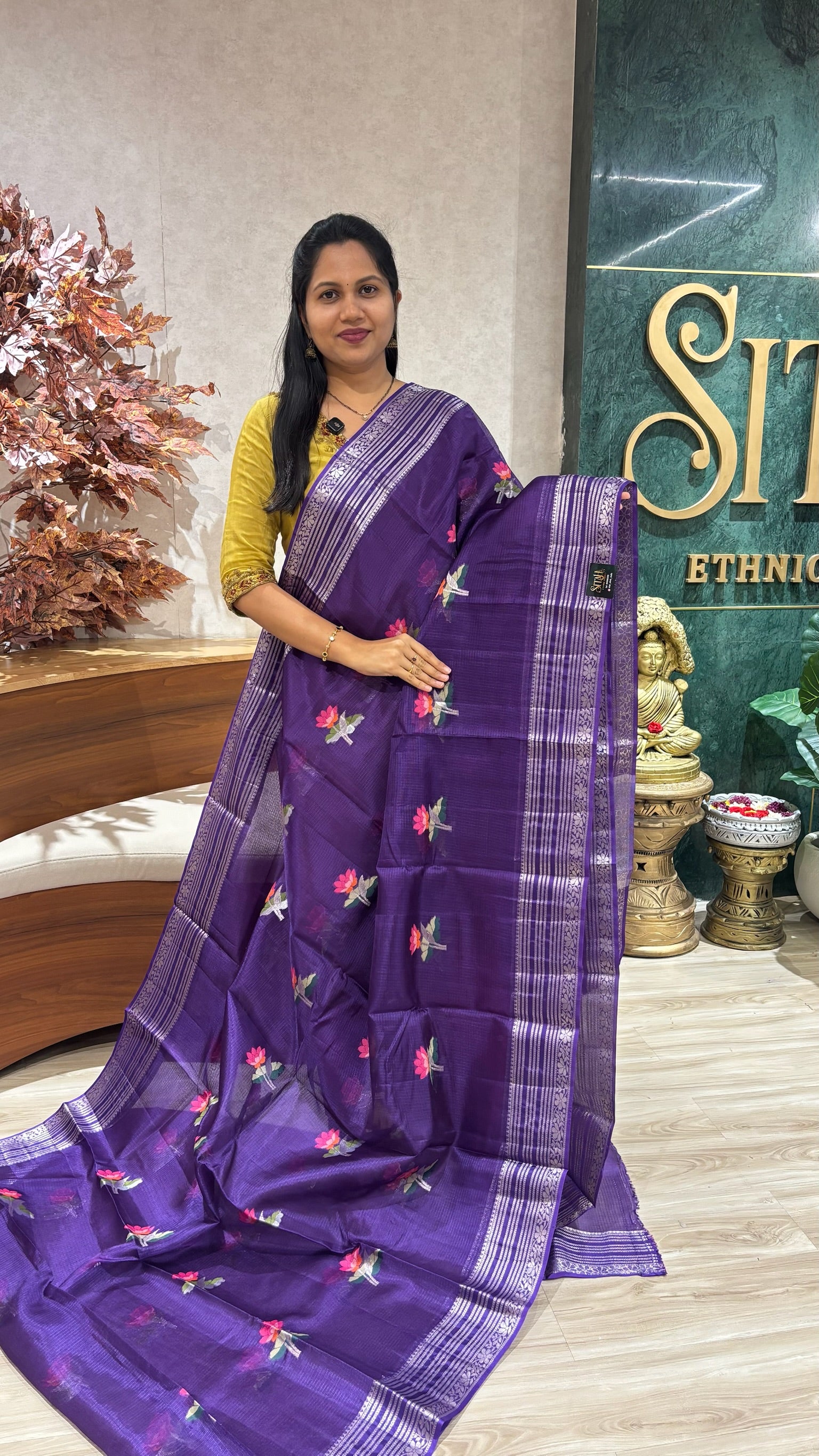 Kota silk weaving purple