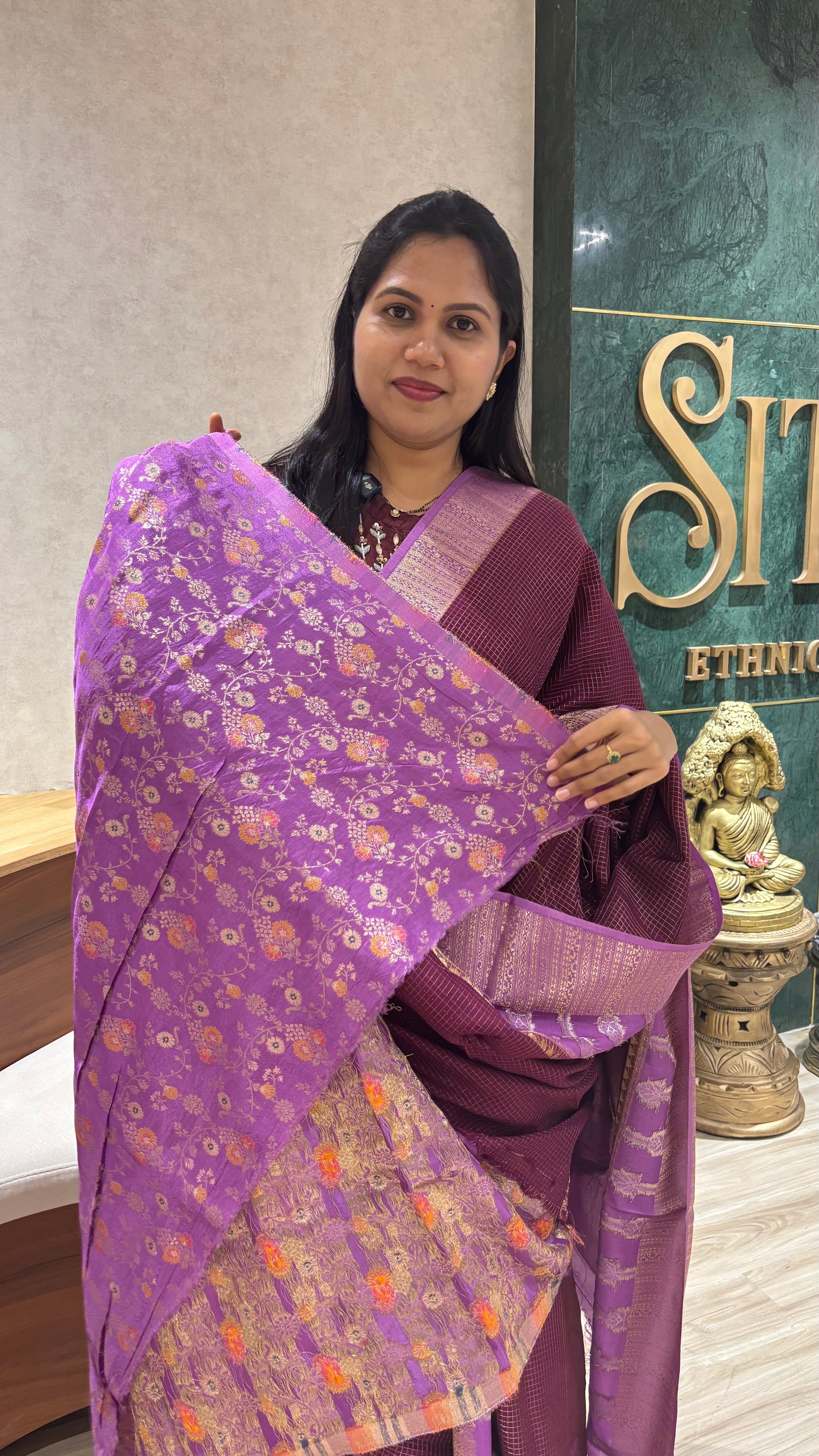 Russian silk wine-lavender pink