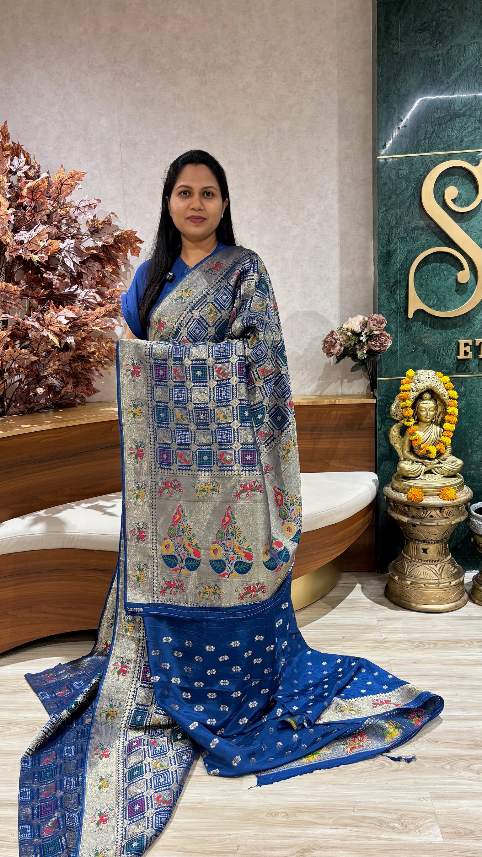 Georgette banaras weaving
