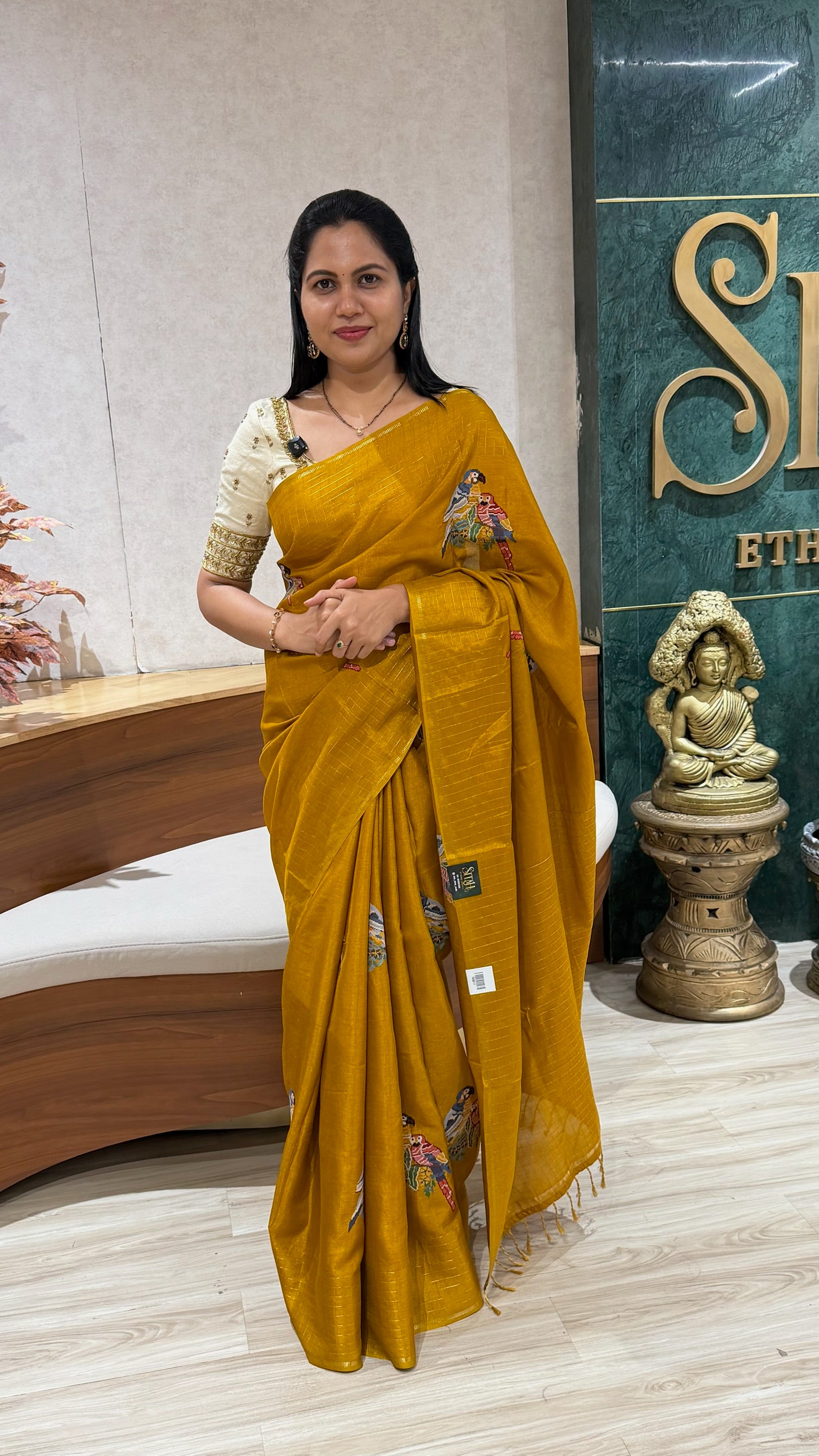 Tussar embroidery
