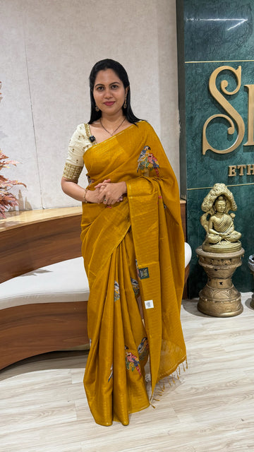 Tussar embroidery