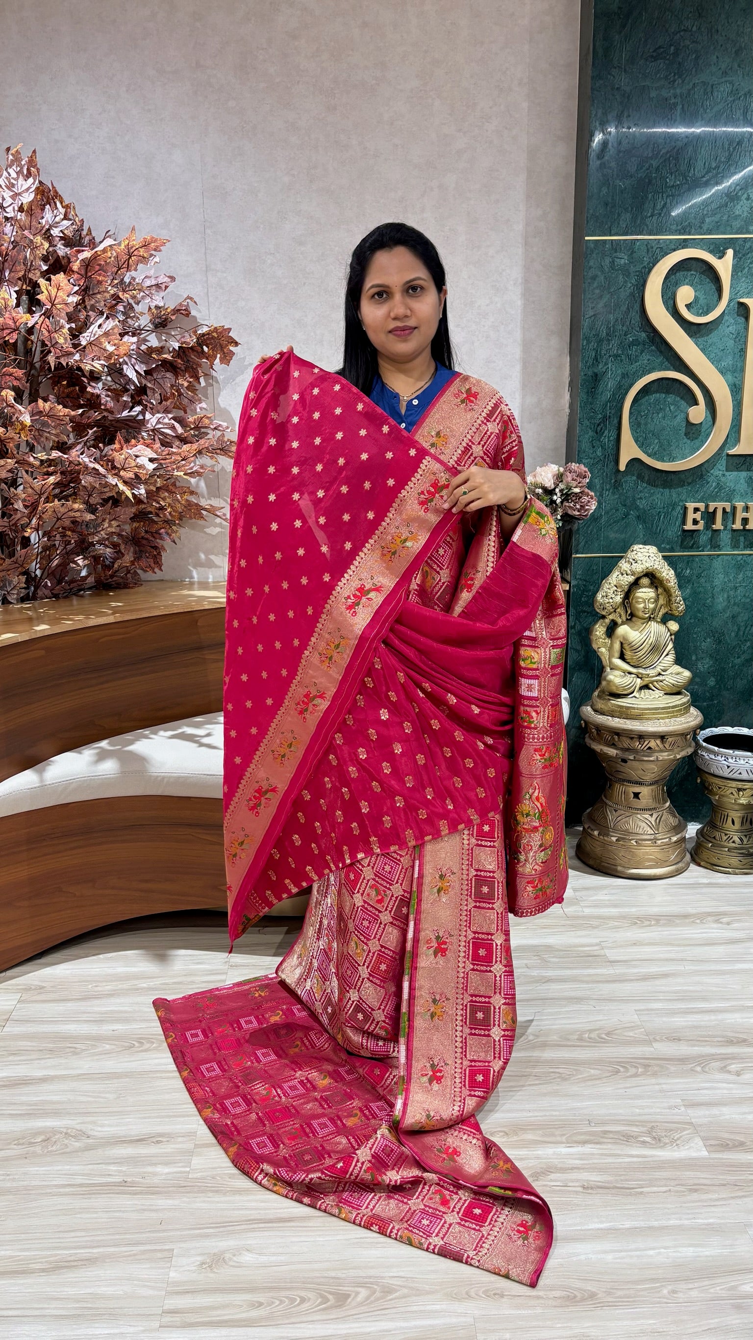 Georgette Banaras weaving
