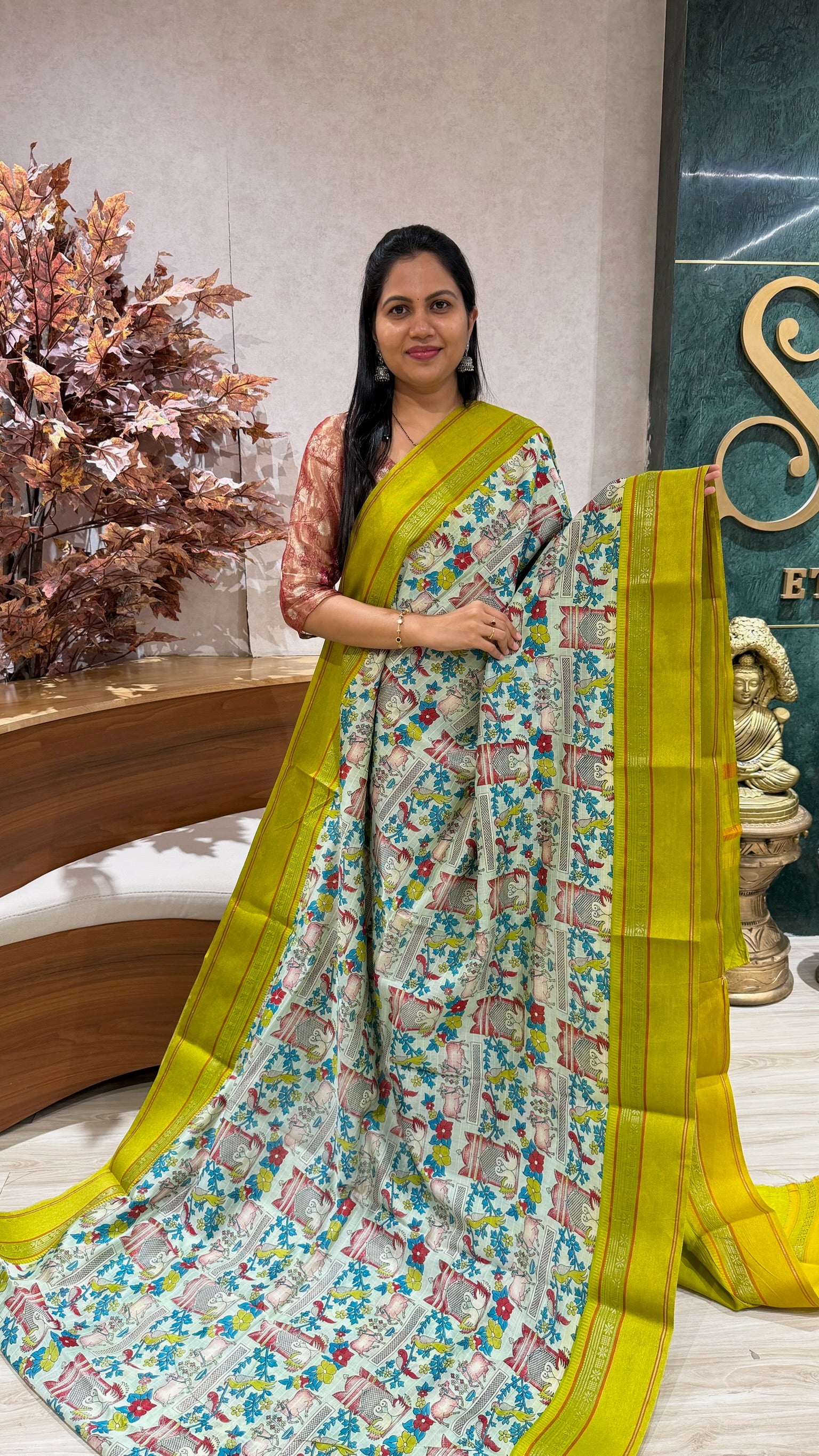 Digital print sarees