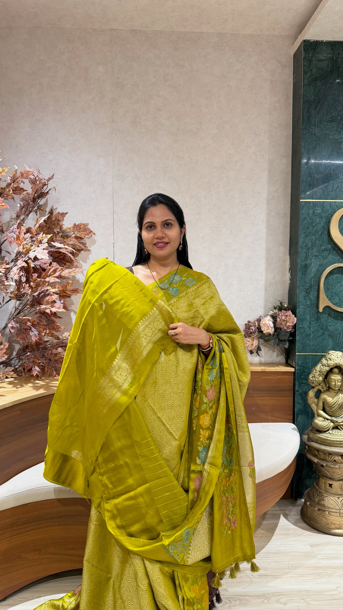 Georgette banaras weaving