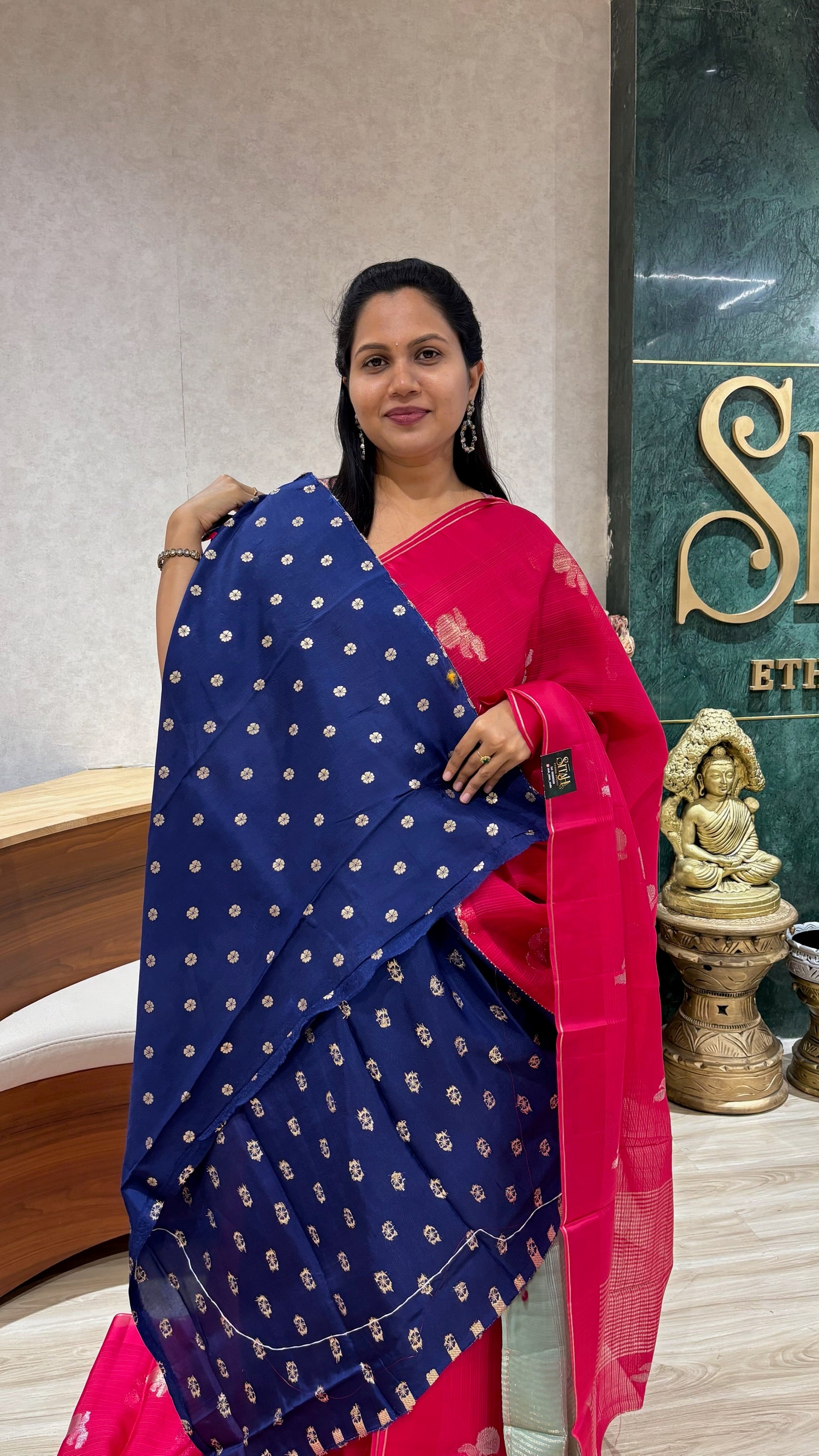 Organza kota rani pink