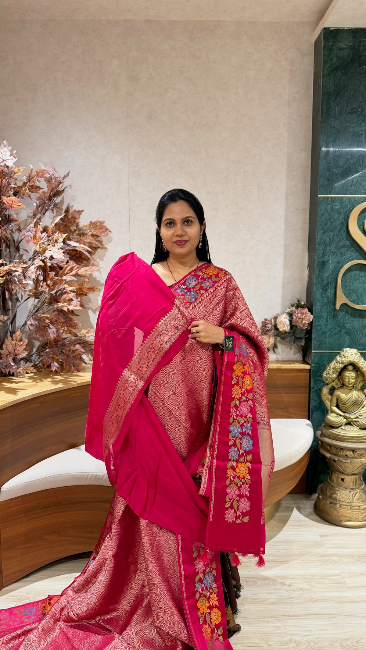 Georgette banaras weaving