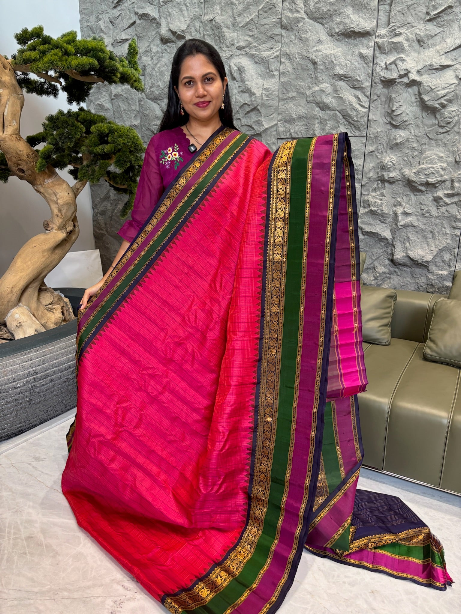 Handloom gadwal pattu
