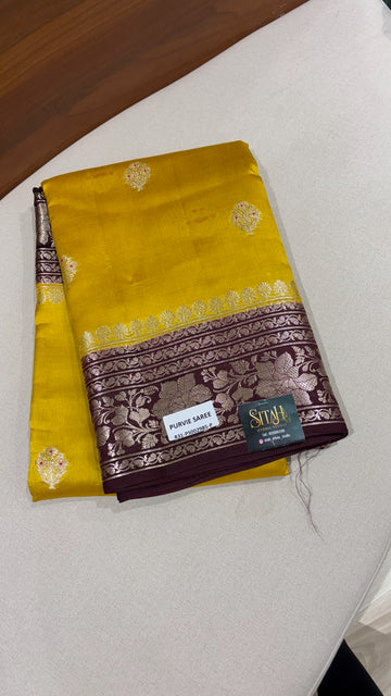 Fancy Mango pattu yellow