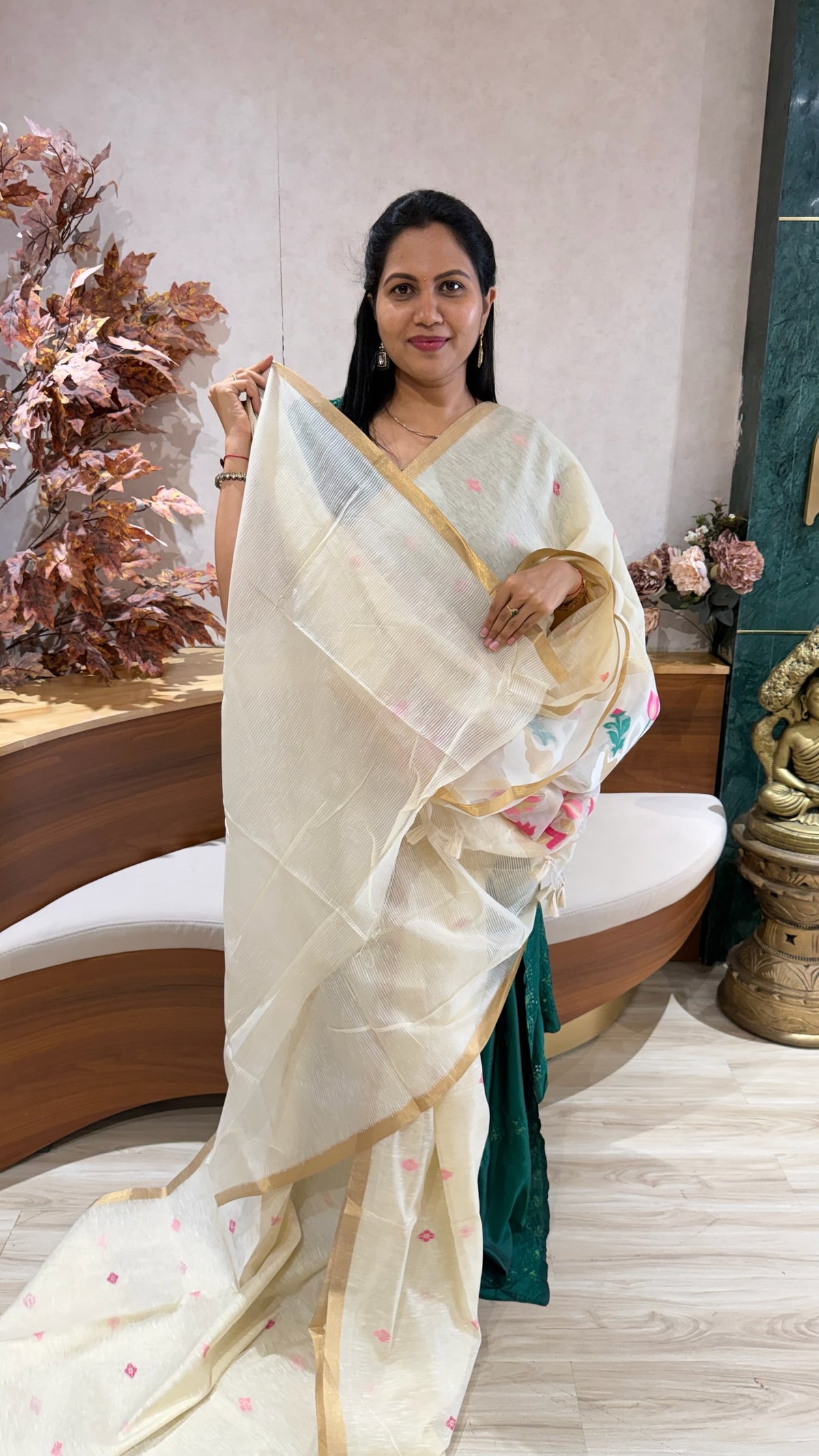 Fancy cotton jhamdhani pallu