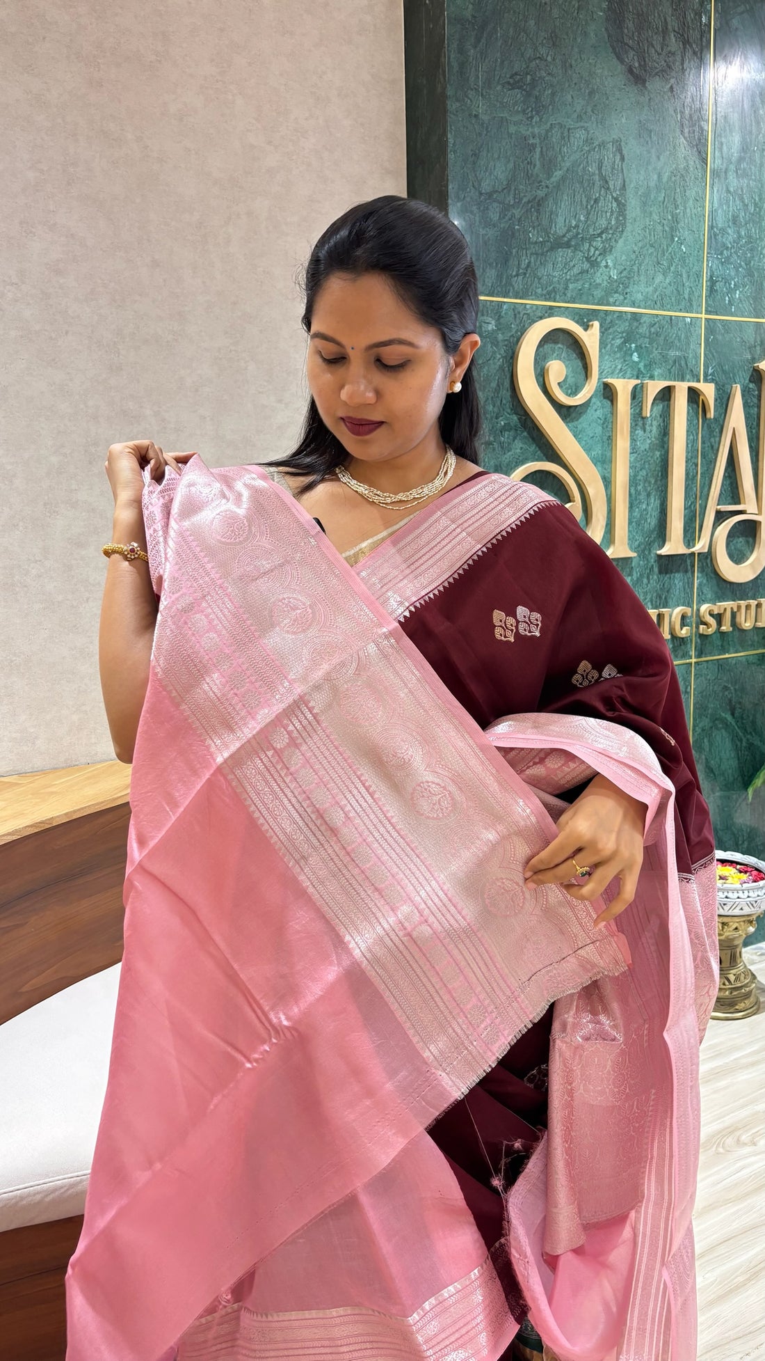 Chanderi mango pattu