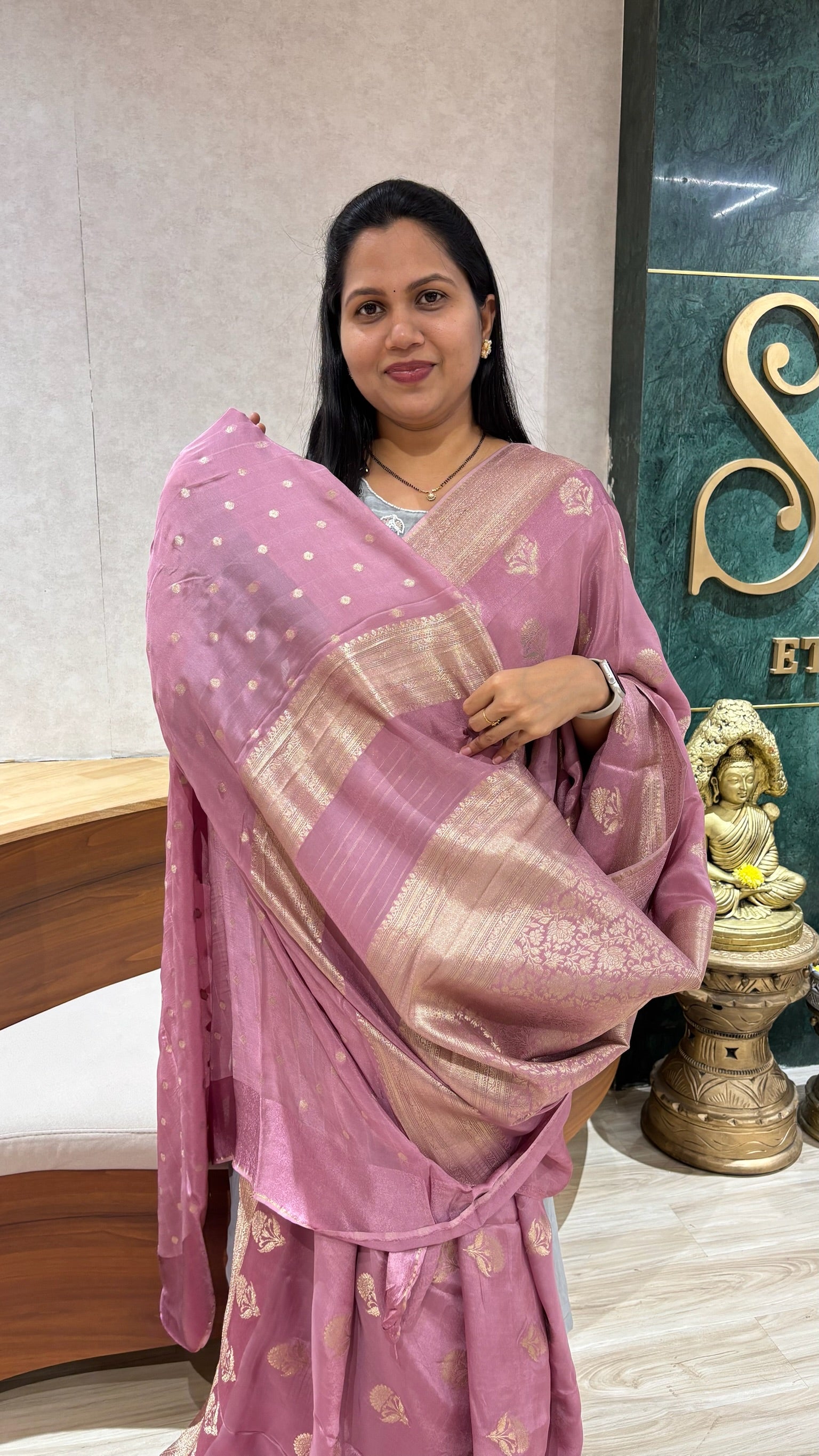 Banaras crepe saree