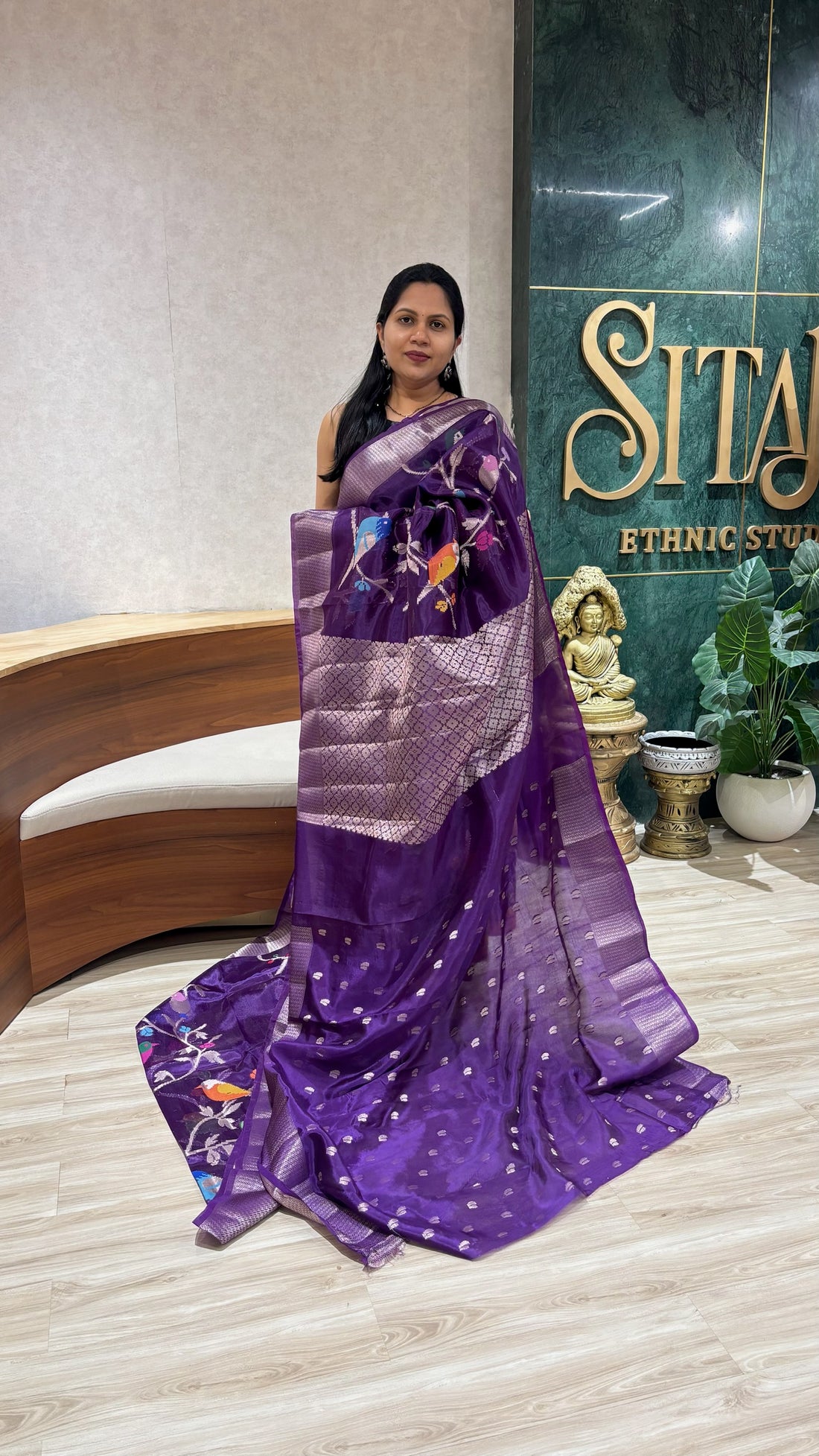 Paper silk all over purple