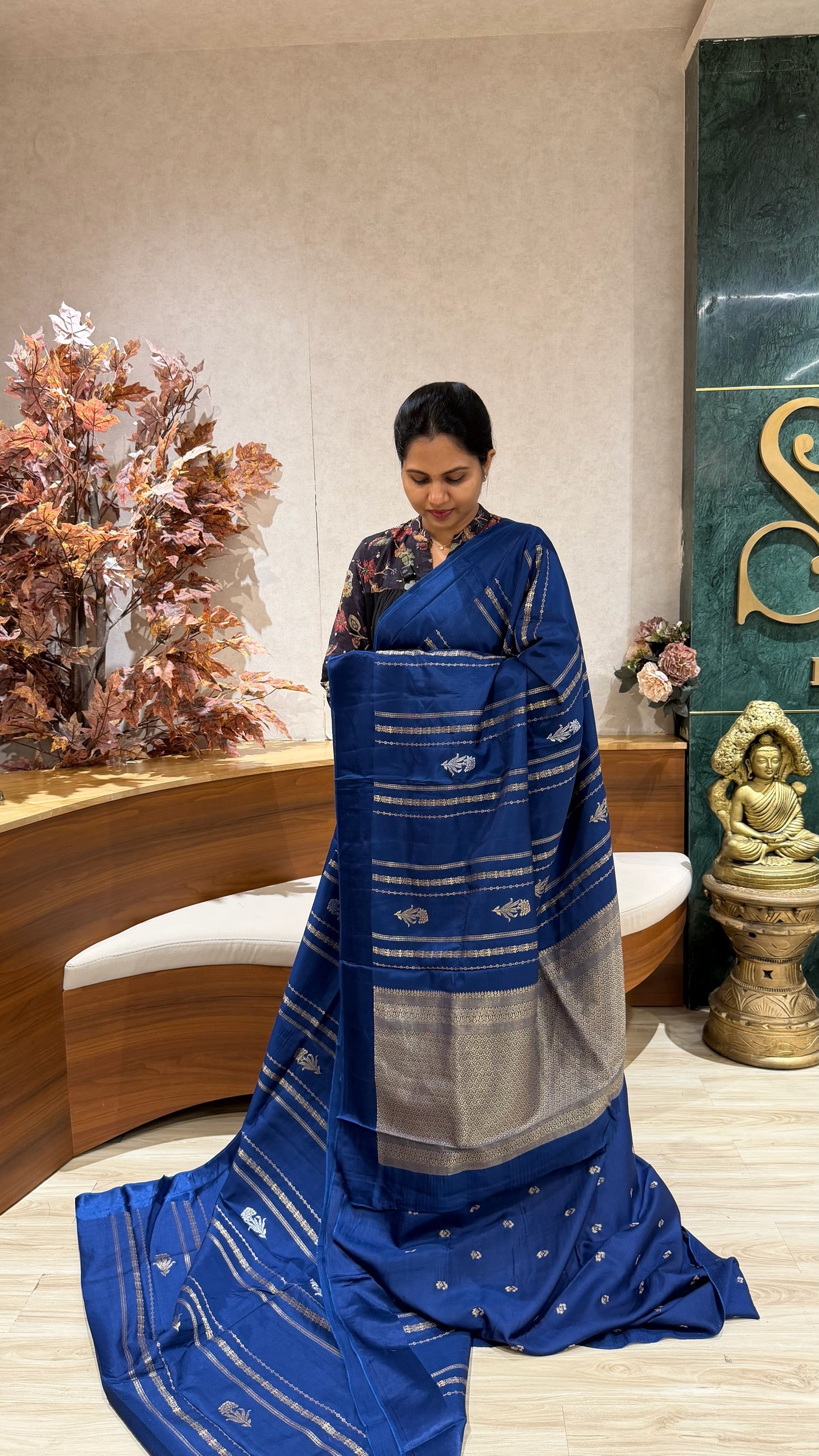 Fancy tussar blue