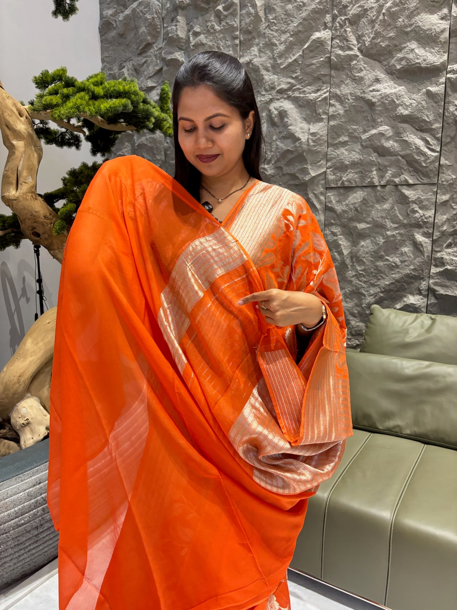 Pure georgette saree