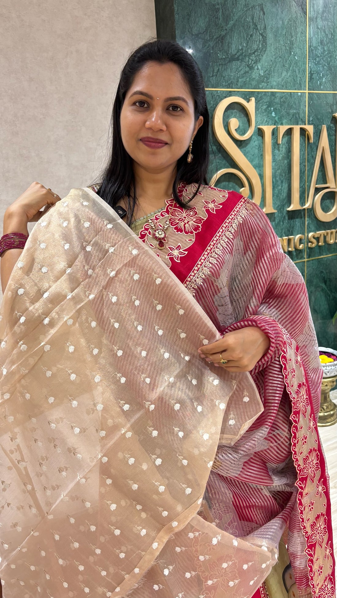 Banaras tissue appliq
