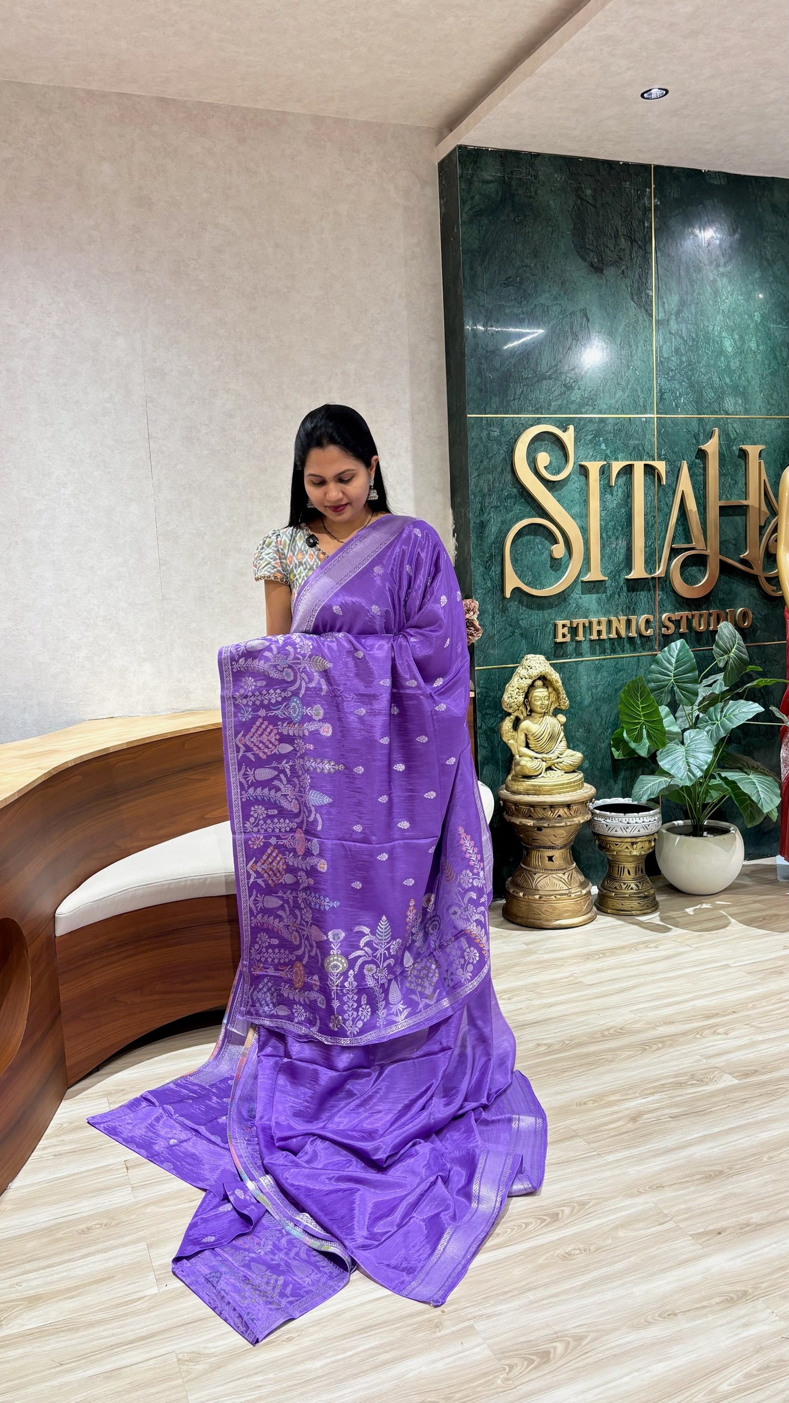 Matka silk dark lavender