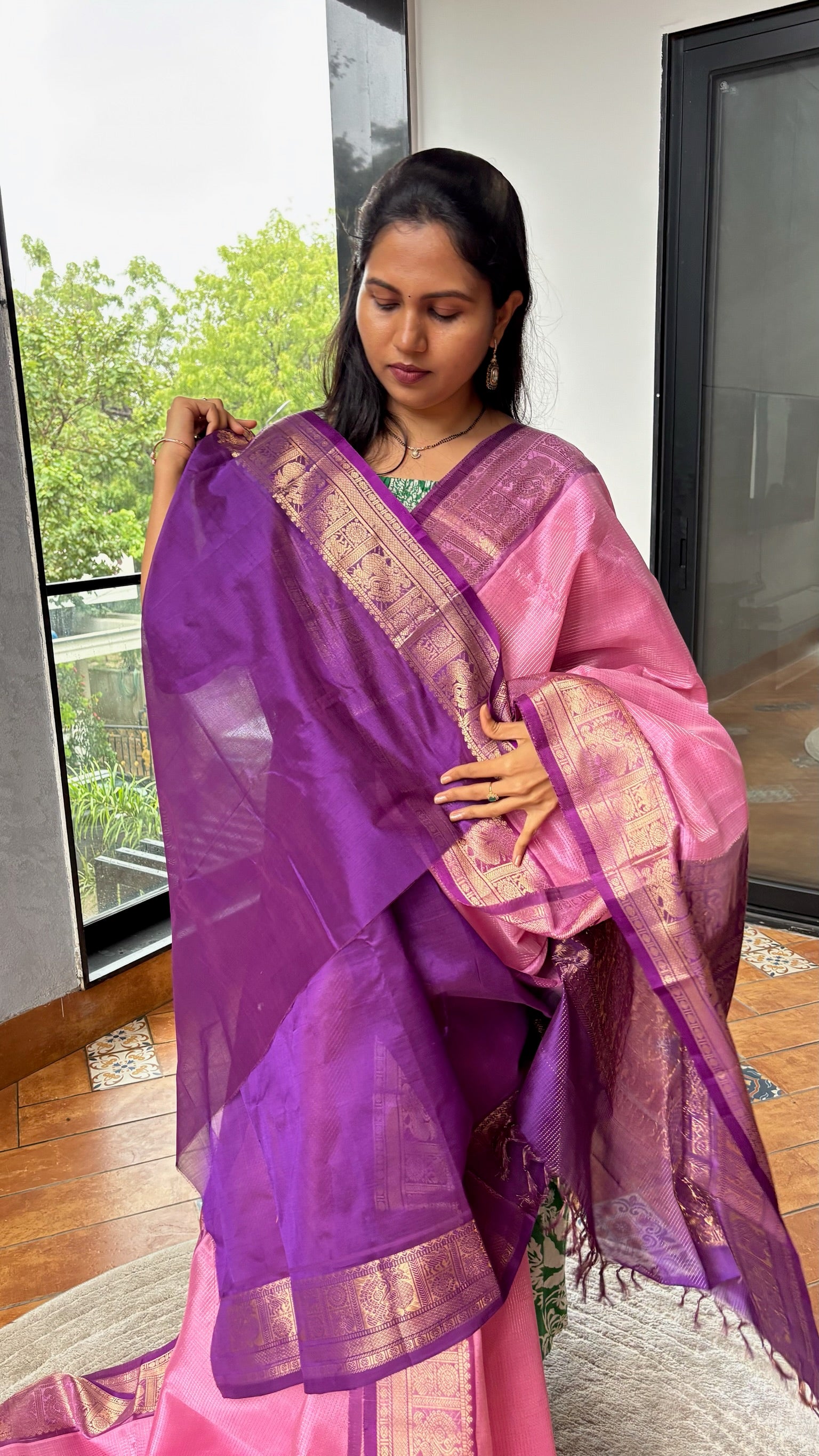 Mangalgiri pattu pink