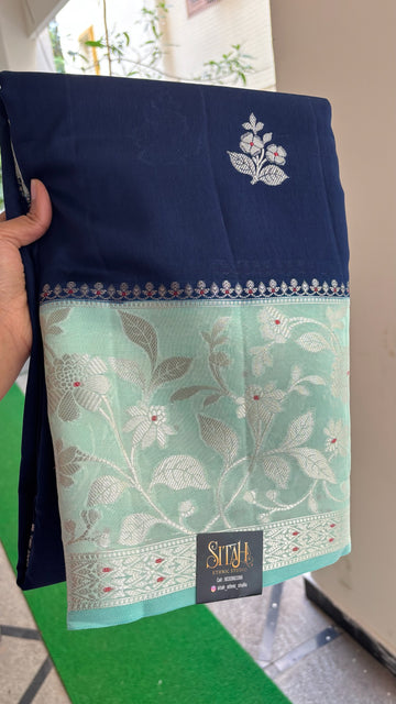 Fancy mango pattu peacock blue