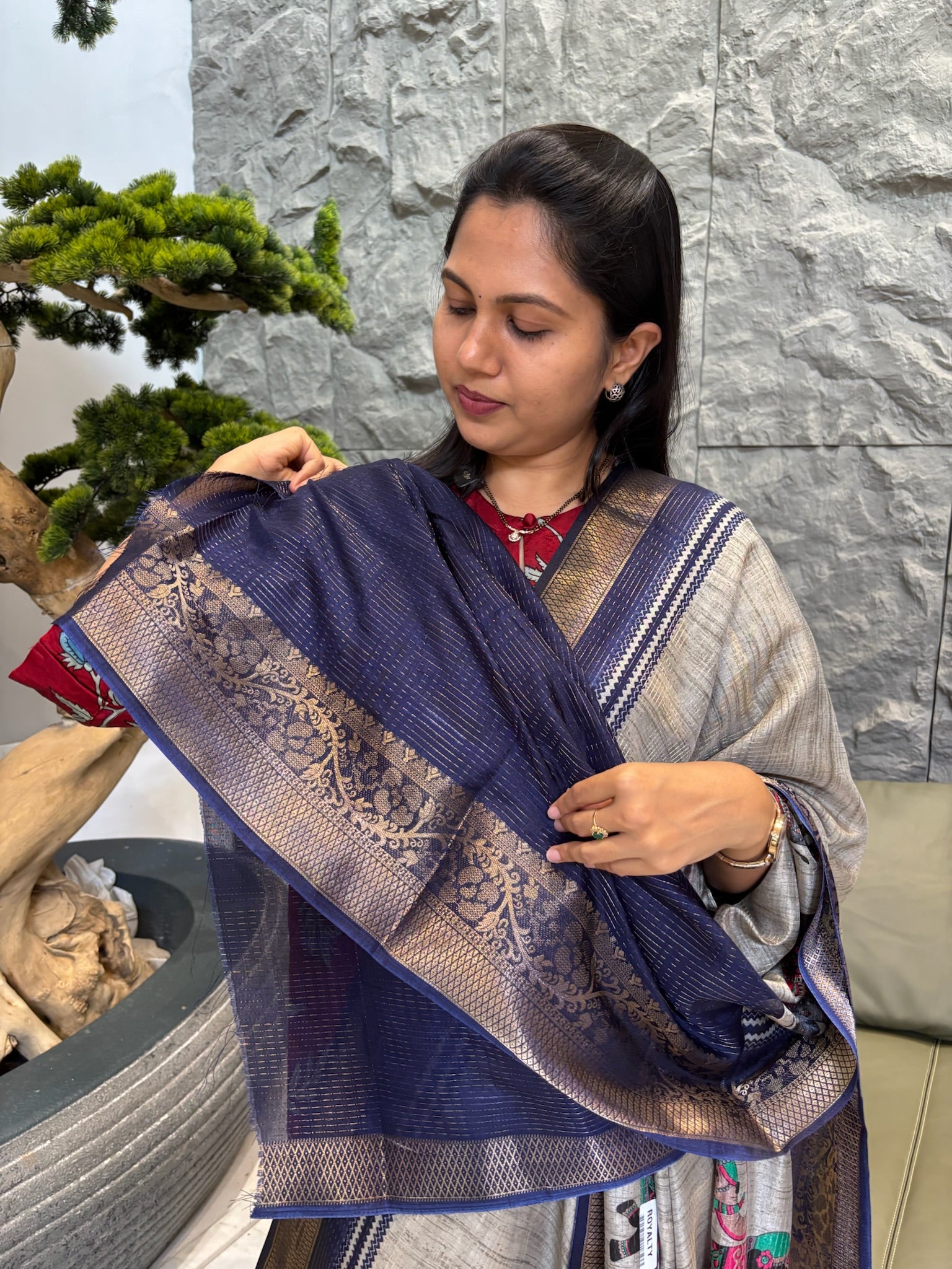 Fancy saree blue