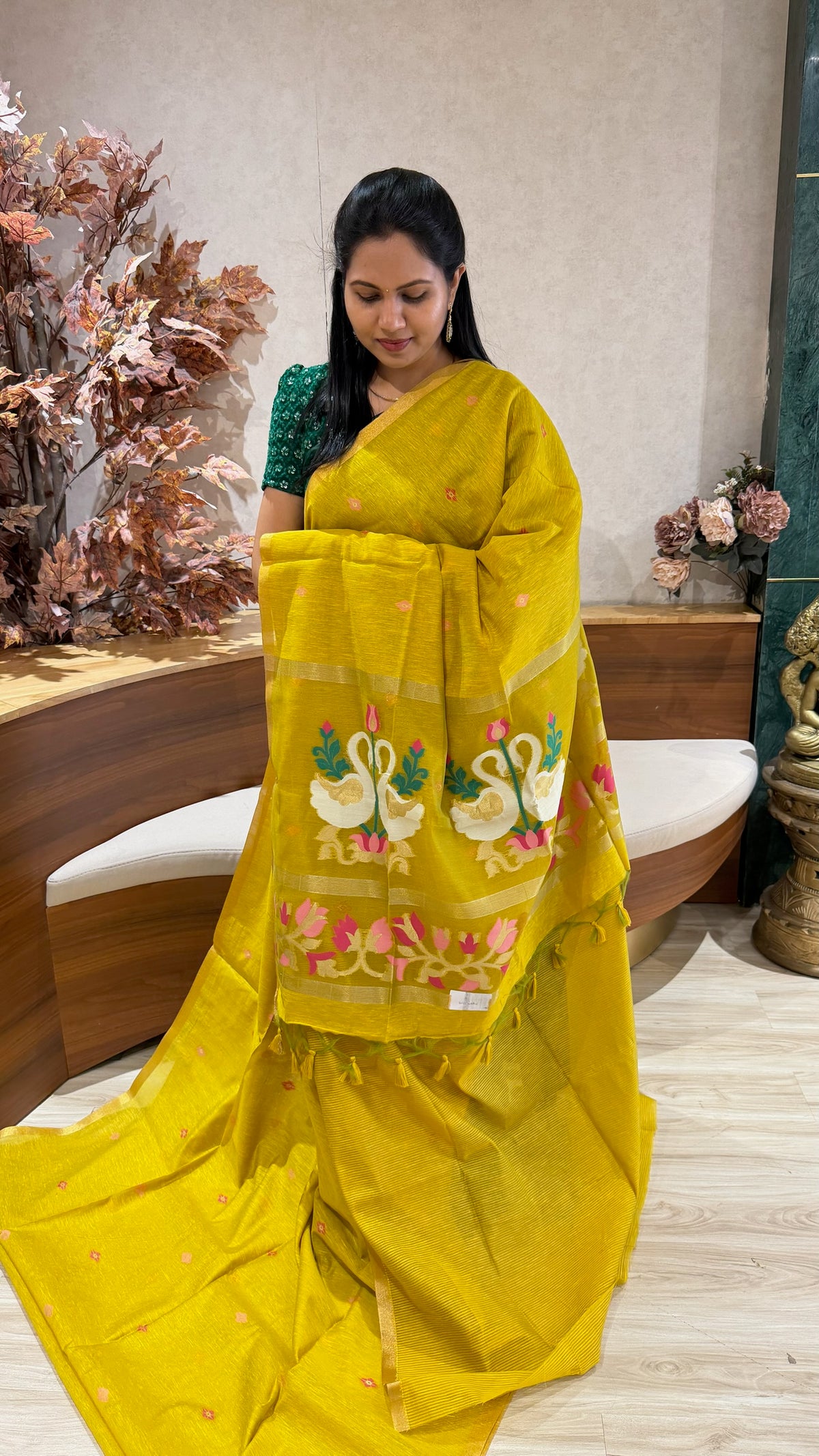 Fancy cotton jhamdhani pallu