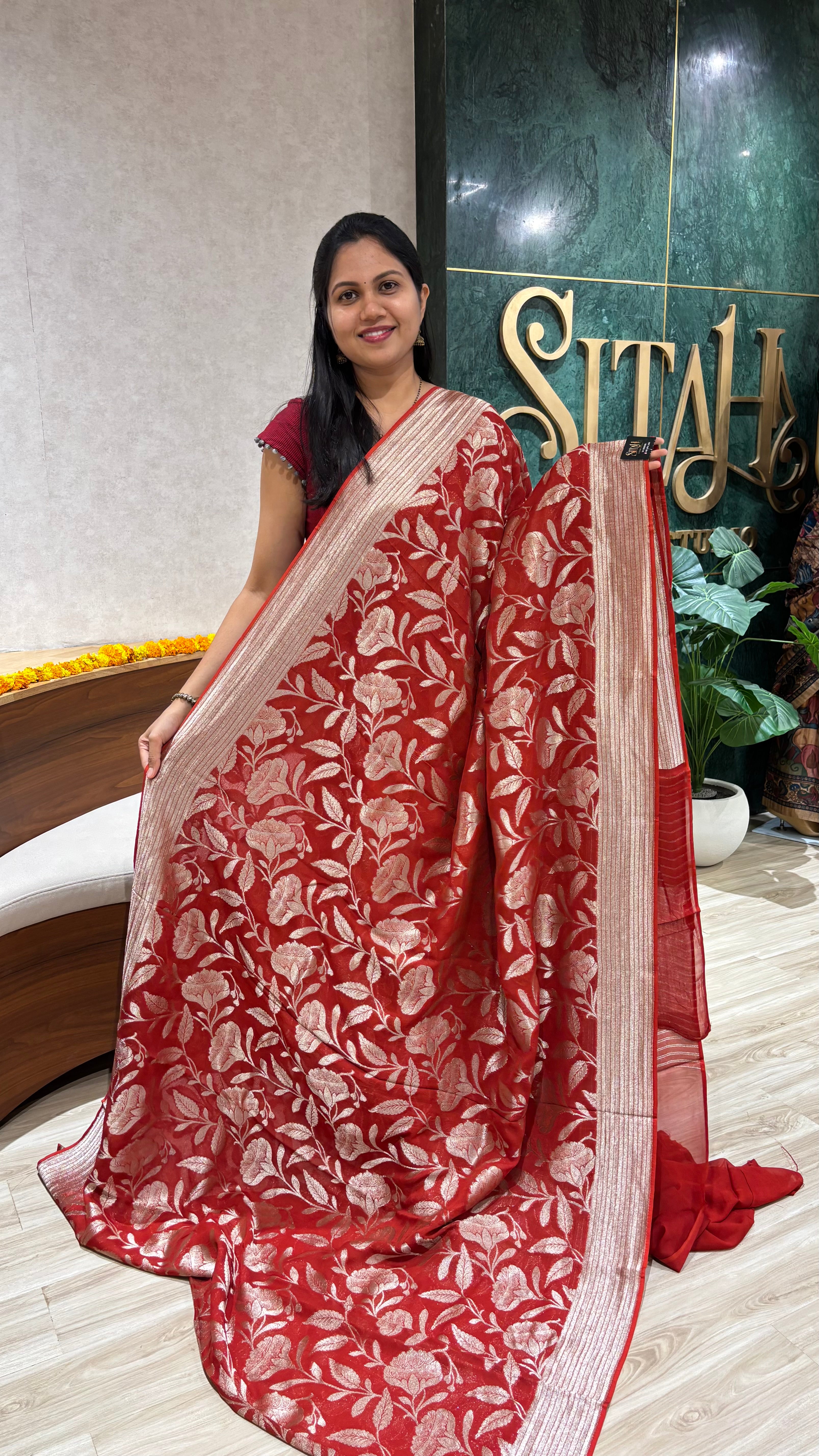 Georgette allover brick shade