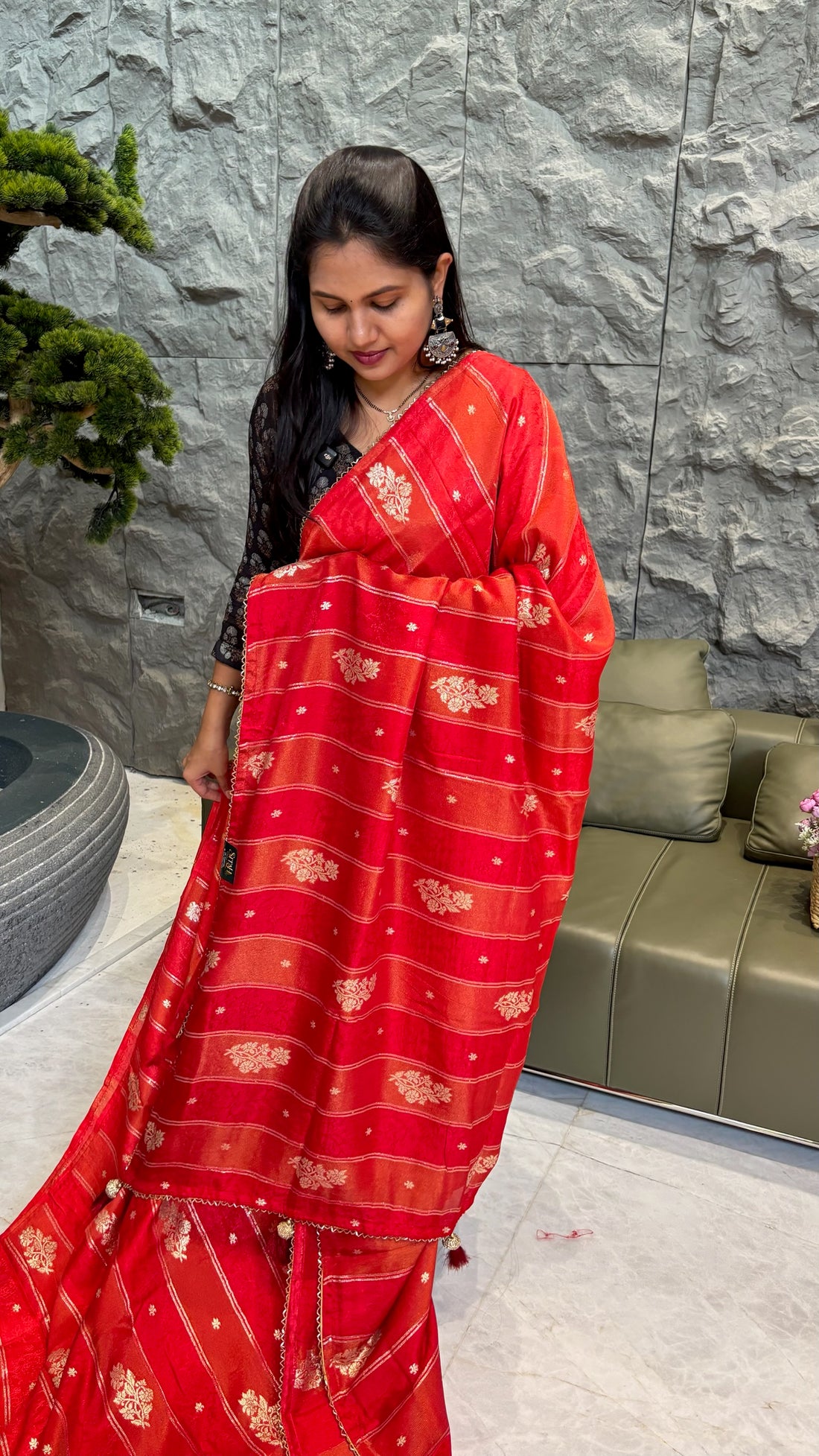 Fancy banaras red