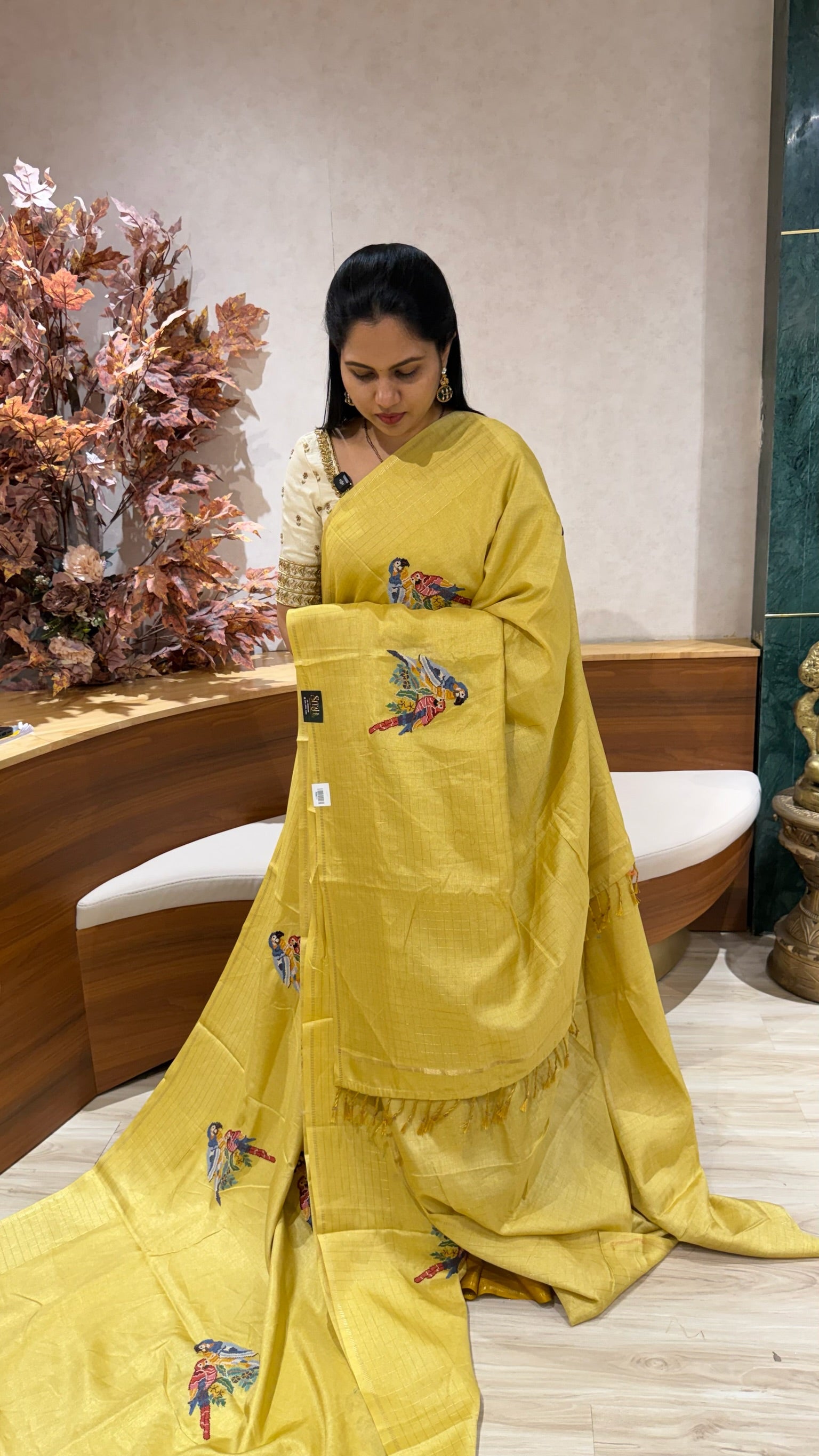Tussar embroidery