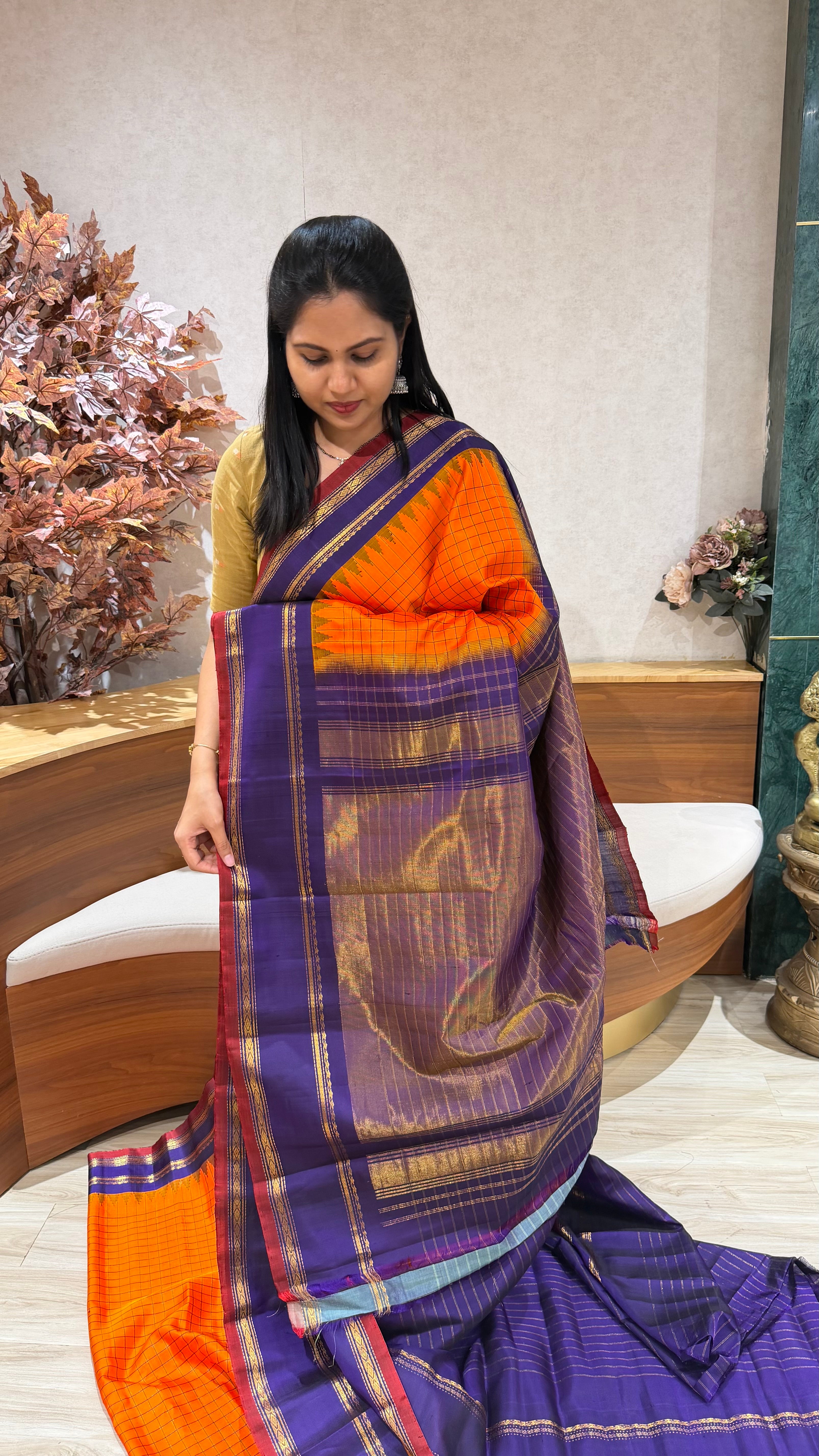 Handloom gadwal pattu