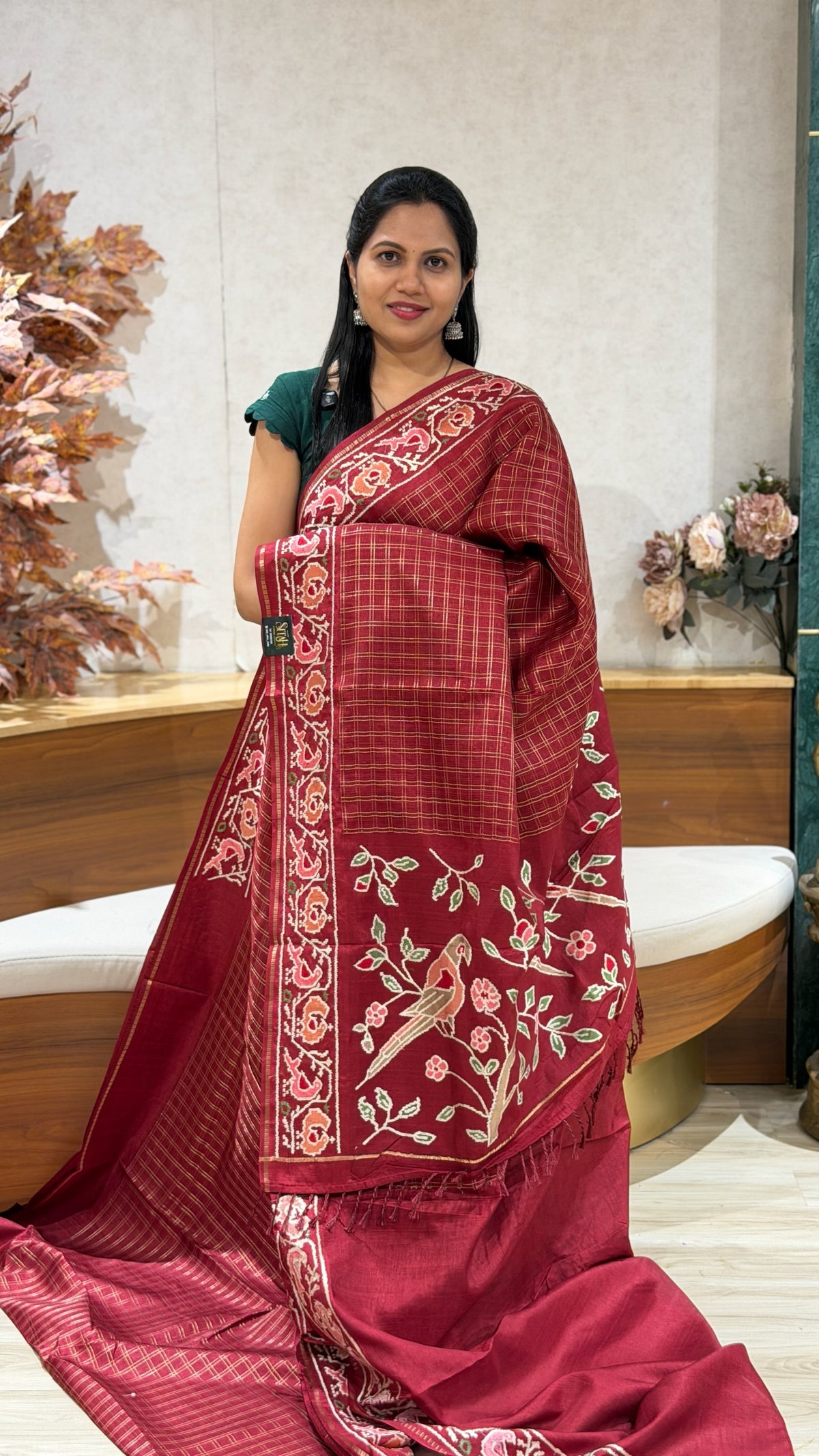 Tussar embroidery