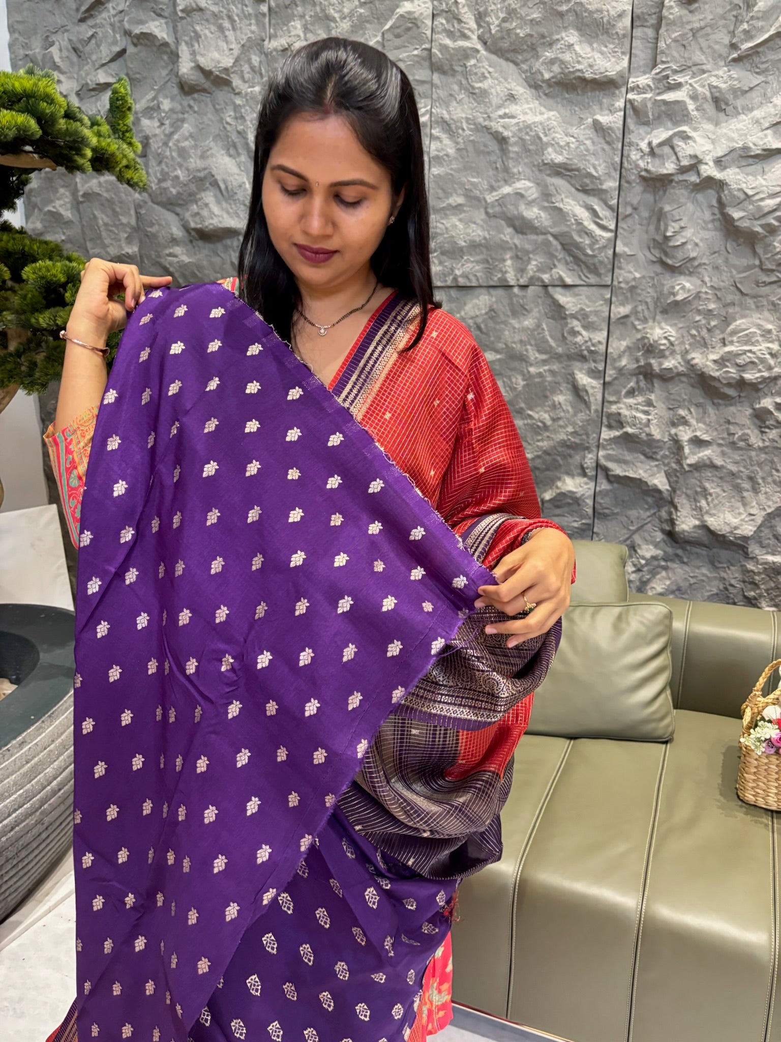 Mysore silk red