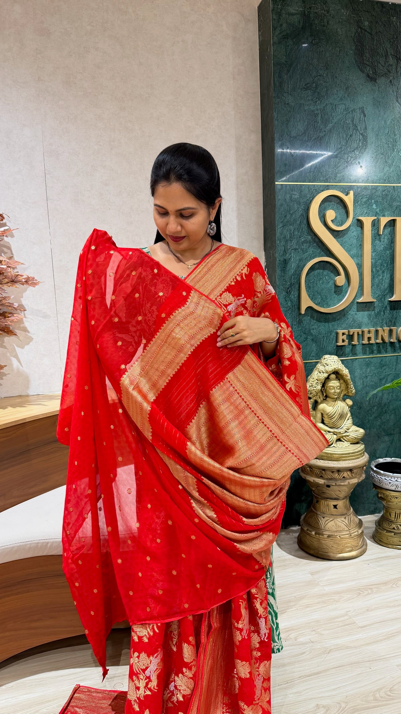 Pure georgette red