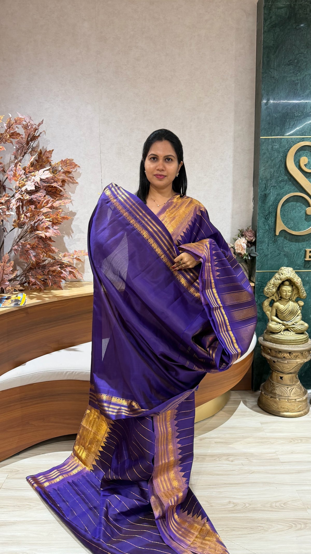 Handloom gadwal tissue border