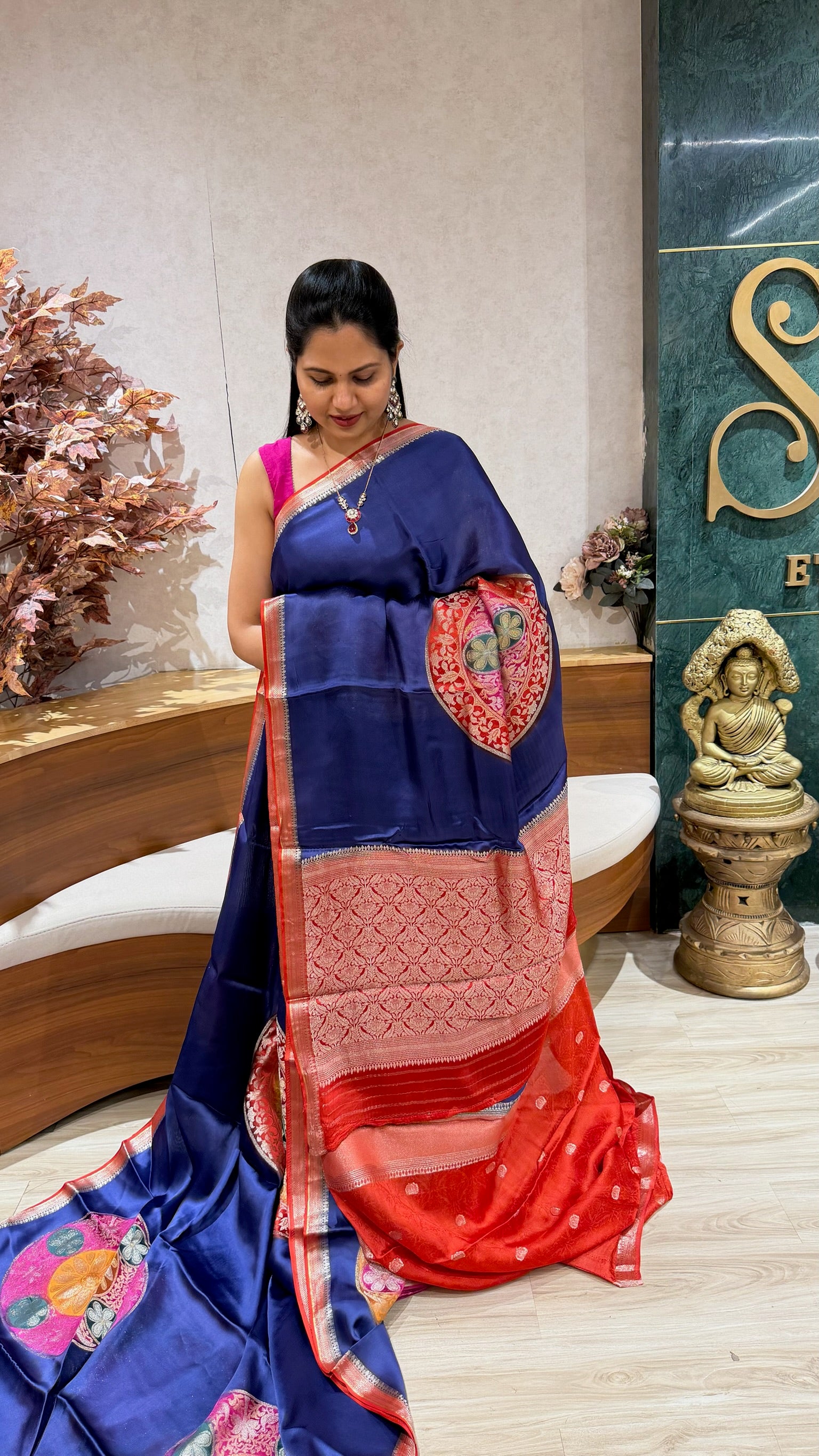 Mashru crepe designer