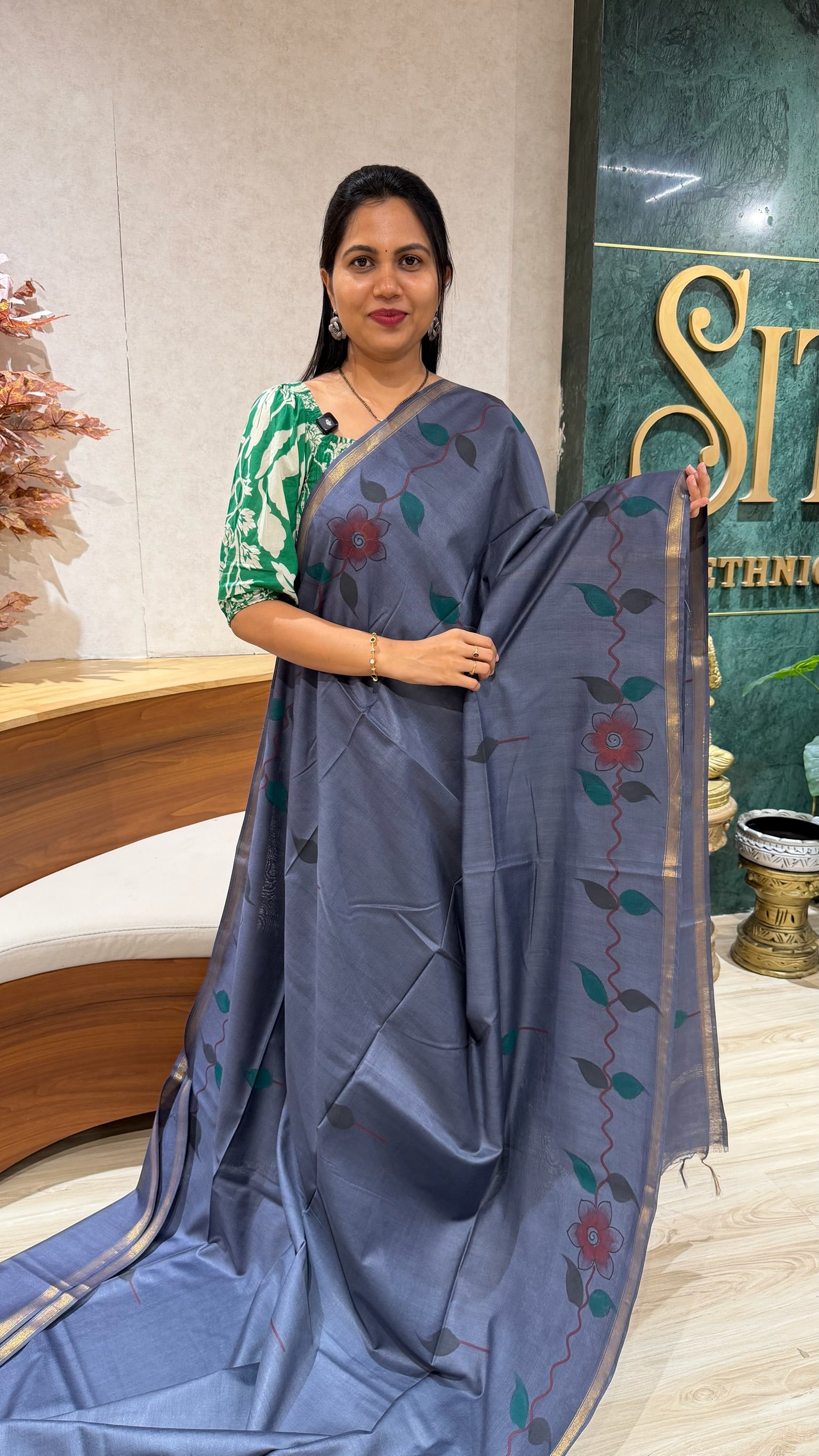 Tussar hand paint