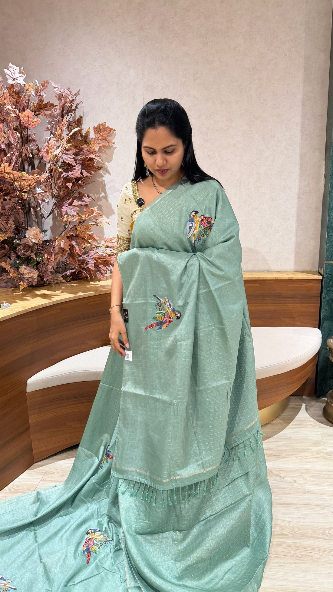 Tussar embroidery