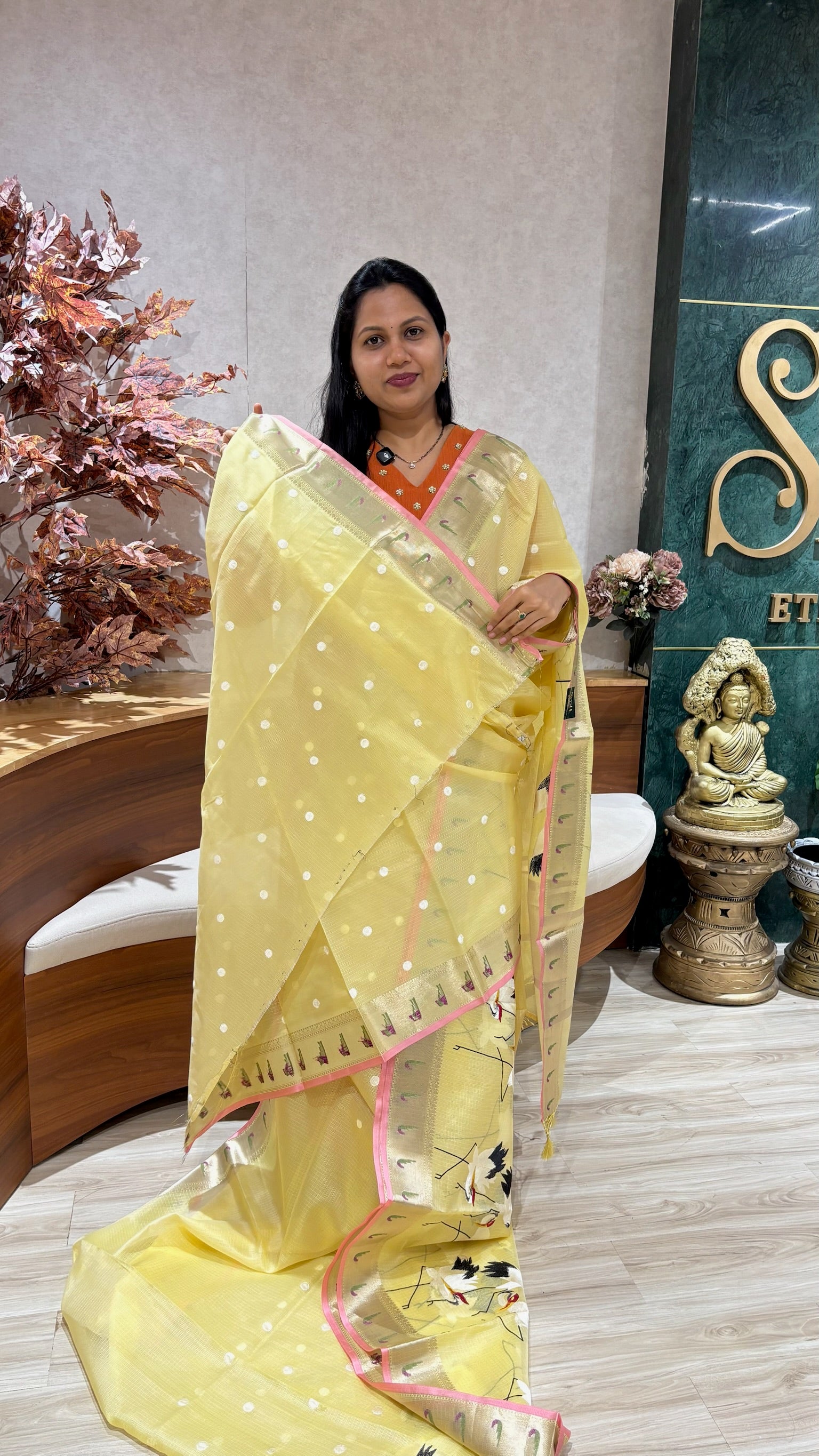 Silk kota embroidery
