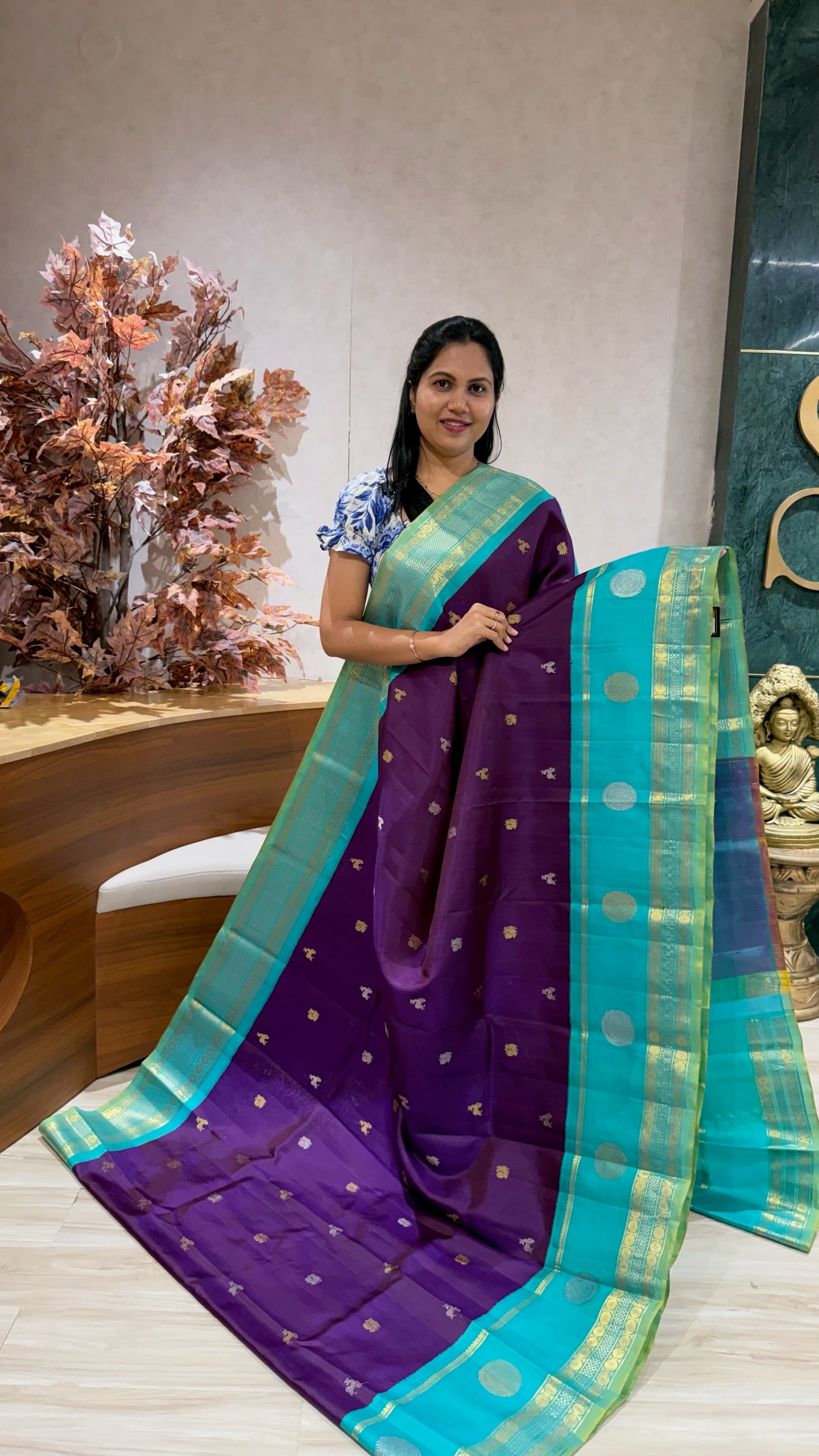 Handloom gadwal pattu