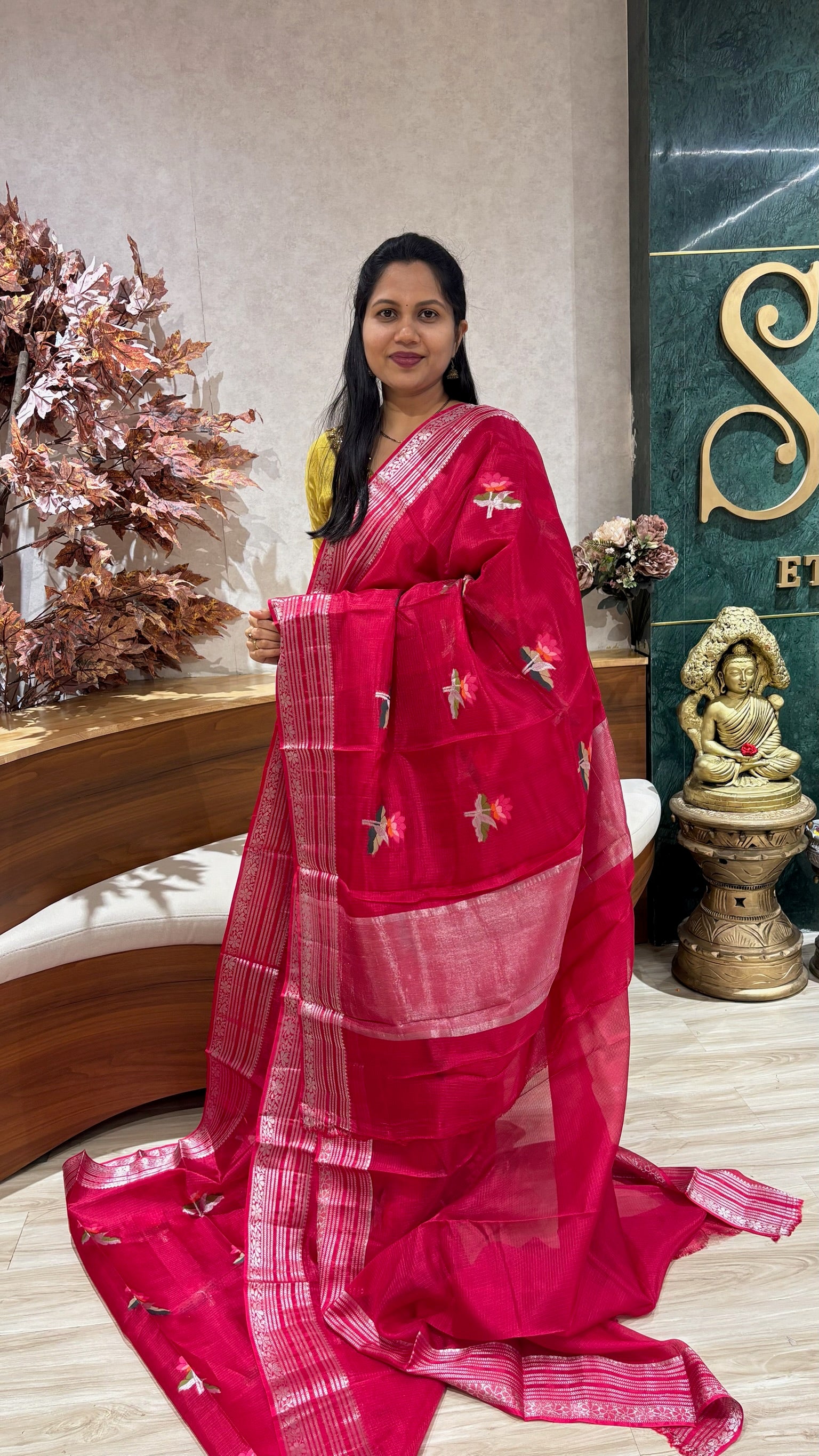 Kota silk rani pink