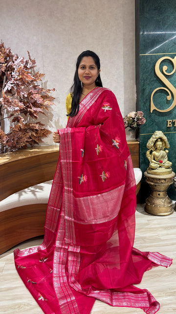 Kota silk rani pink
