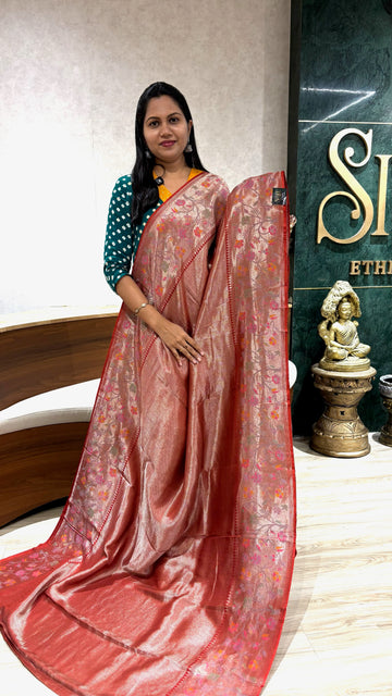 Tissue banaras floral paithani